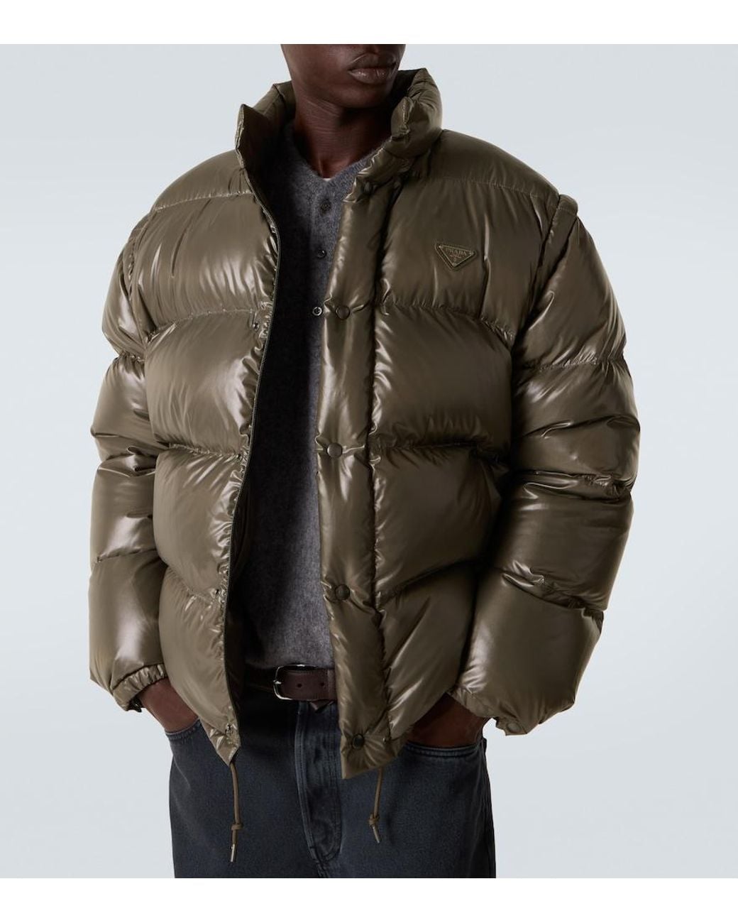 Prada Green Re-Nylon Down Jacket for men