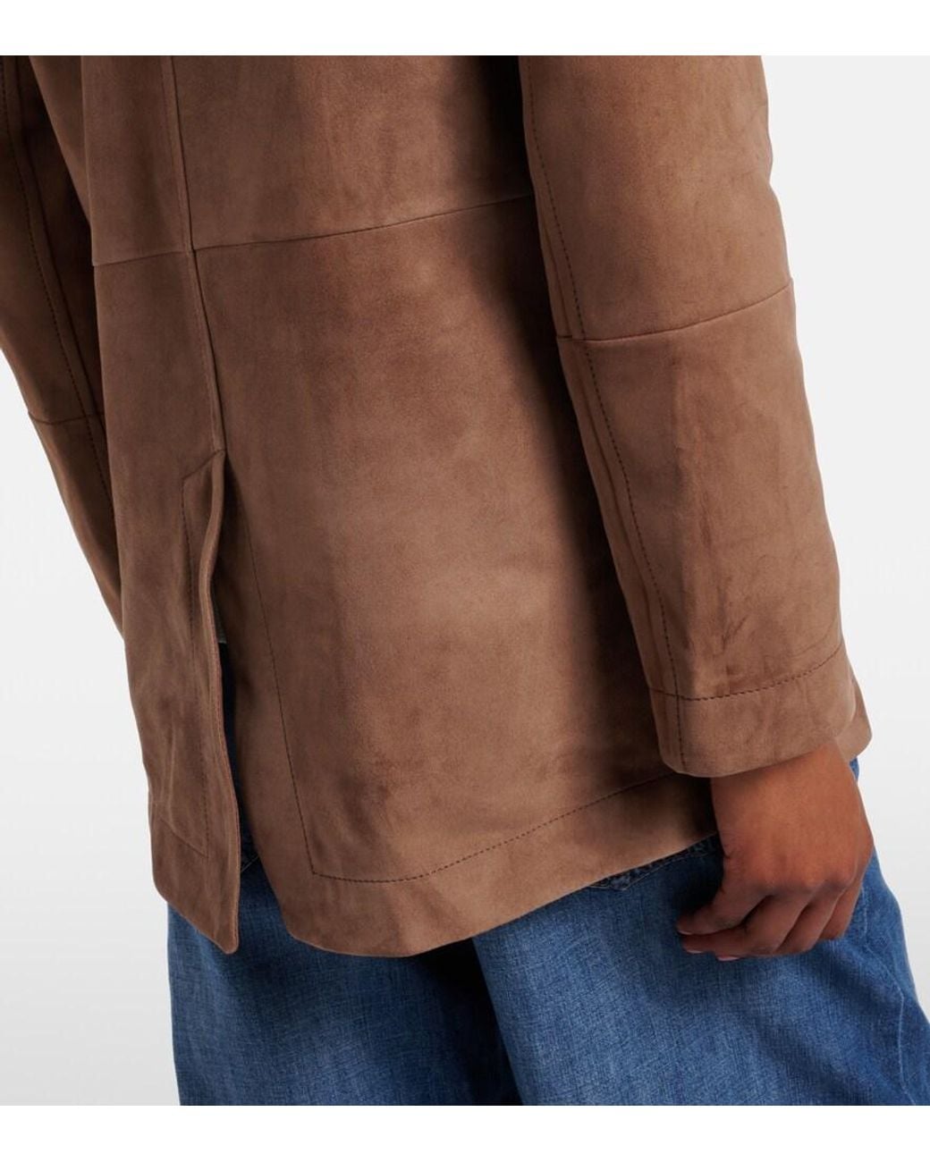 Brunello Cucinelli Brown Suede Blazer