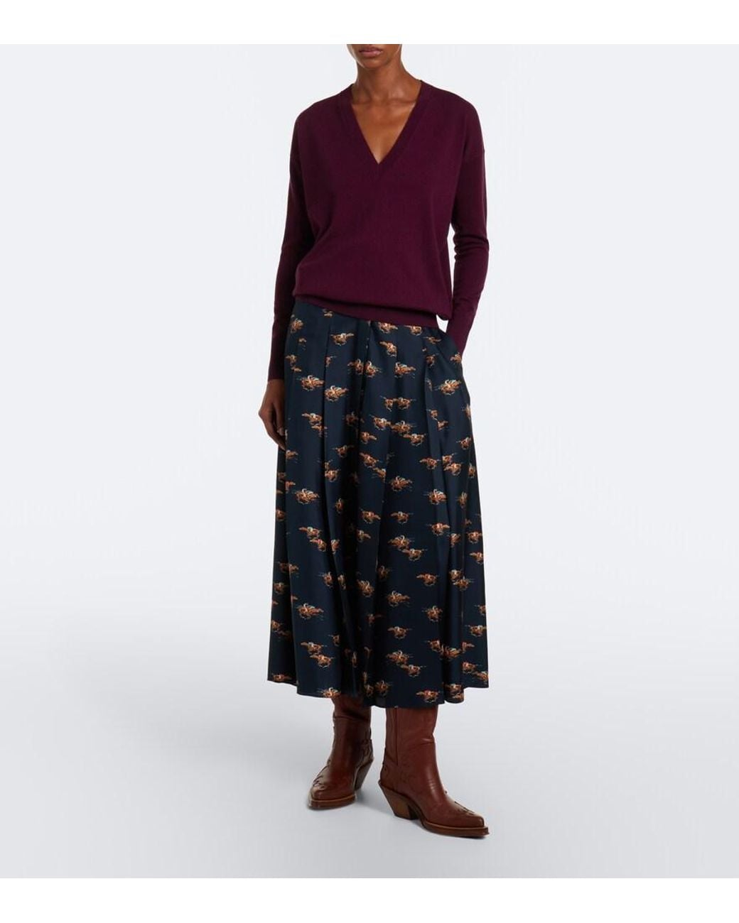 Gabriela Hearst Purple Linna Cashmere And Wool Sweater