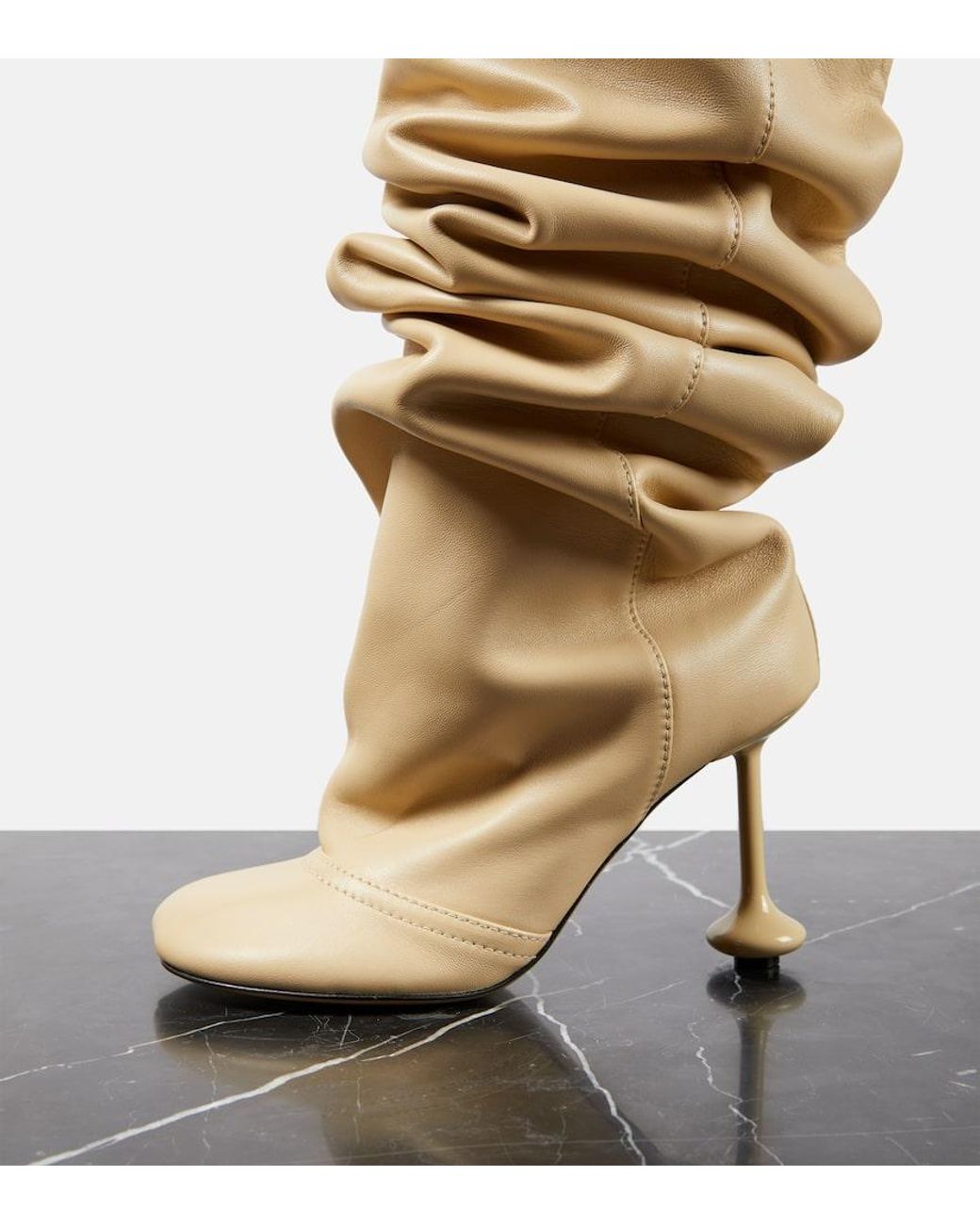 Loewe Toy Leather Over-The-Knee Boots in Natural | Lyst Loewe Toy Leather Over-The-Knee Boots in Natural | Lyst