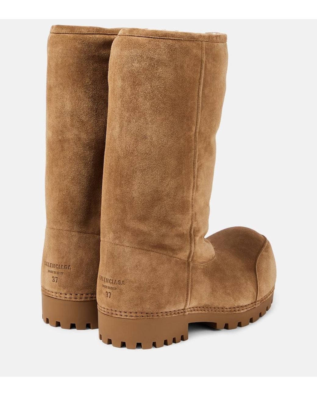 Balenciaga Brown Alaska High Suede Boots