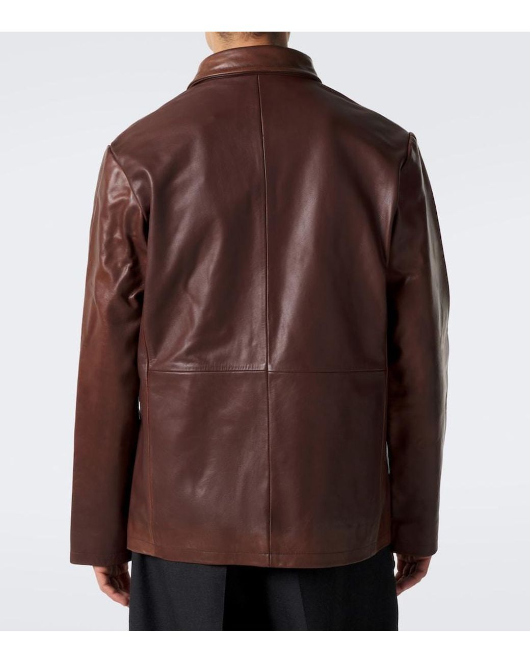 Studio Nicholson Brown Leather Jacket for men