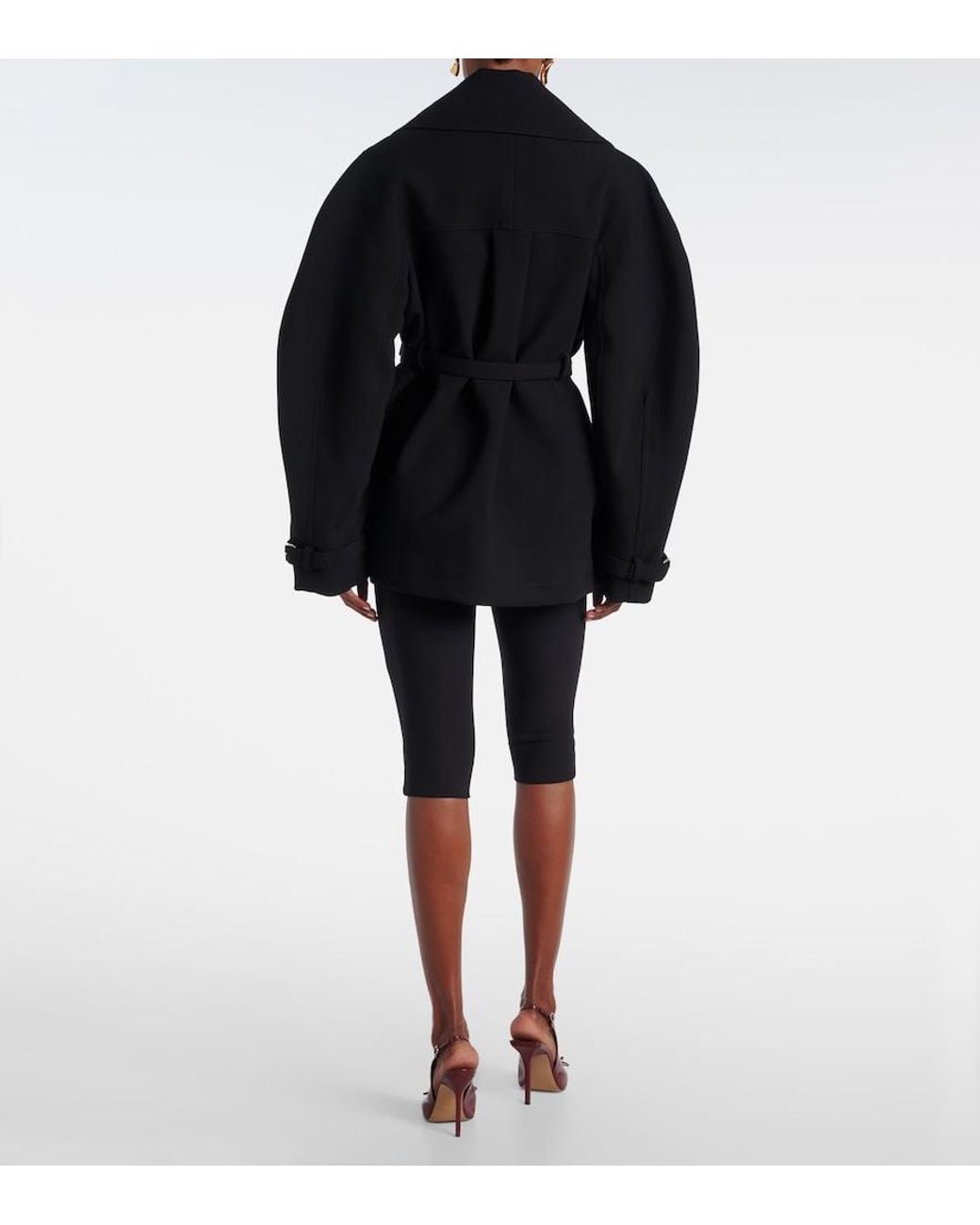 Jacquemus Black Belted Trench Coat