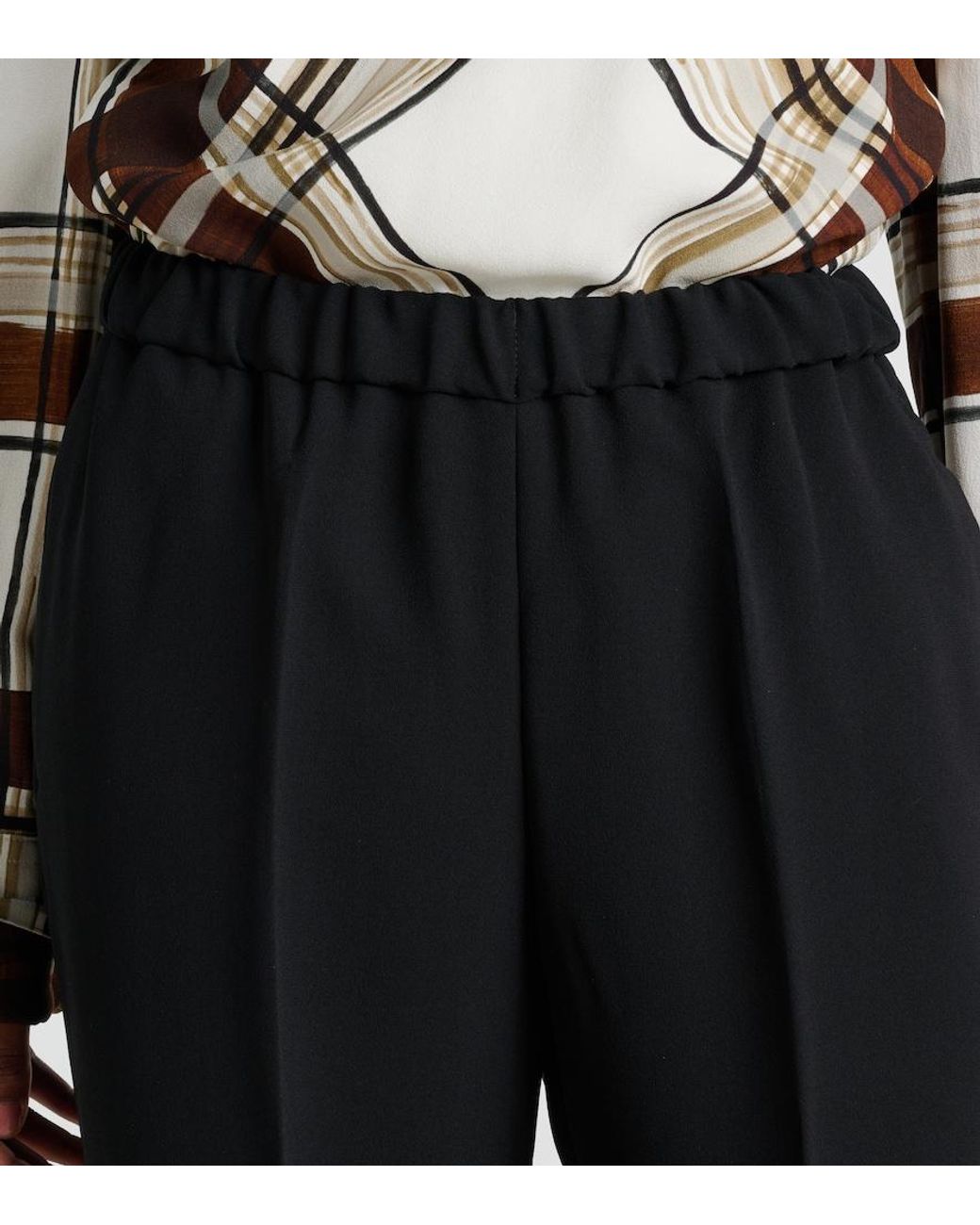 Dries Van Noten Black Pleated Slim Pants