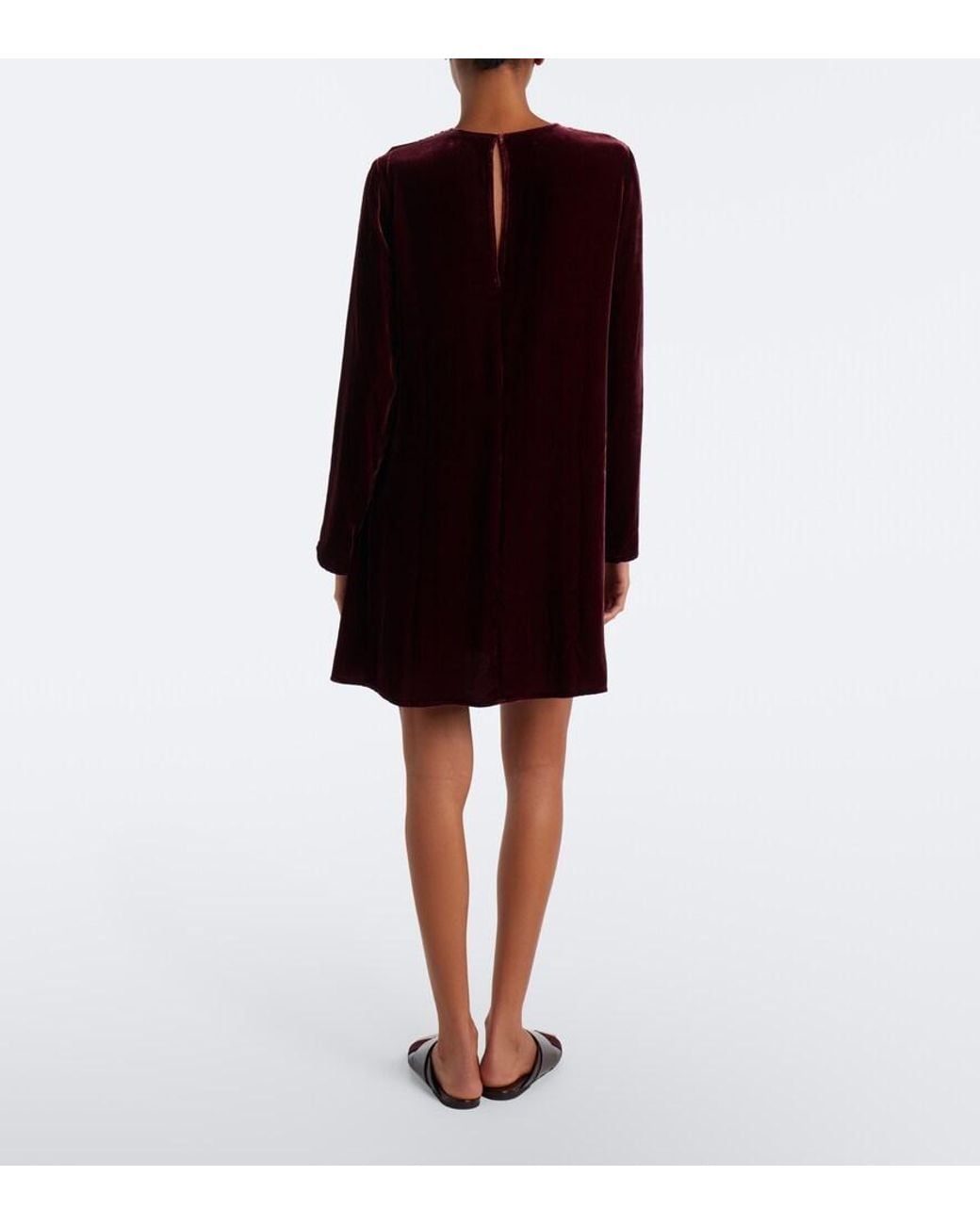 Asceno Purple Larissa Velvet Minidress