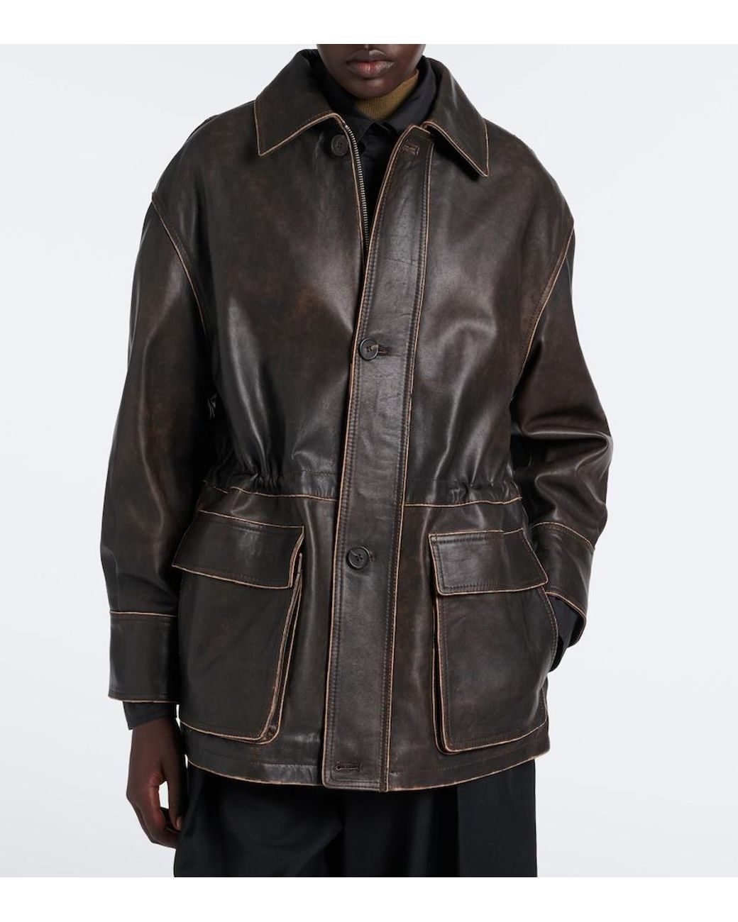 Arma Black Maeve Leather Jacket