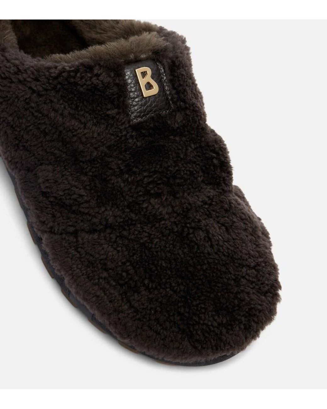 Bogner Black Chamonix Shearling Clogs