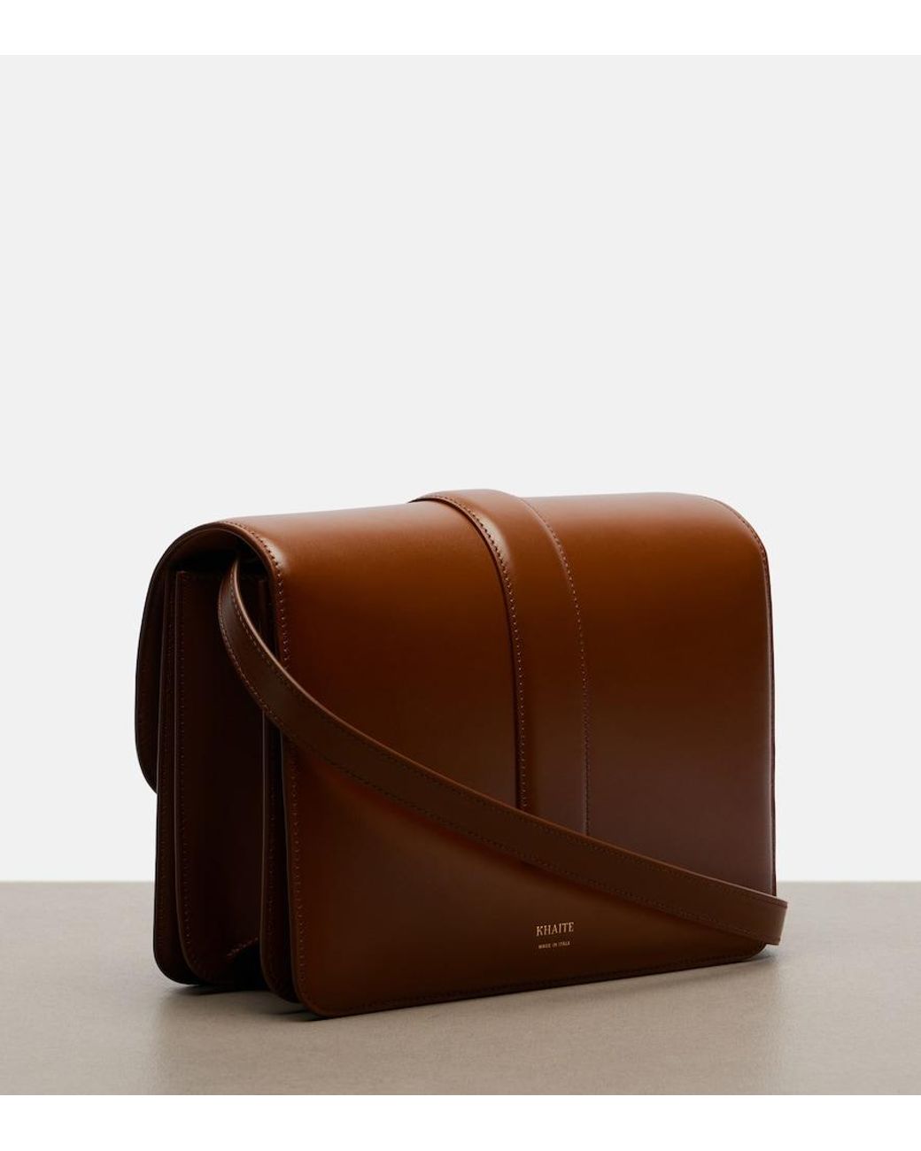 Khaite Brown Blake Leather Crossbody Bag