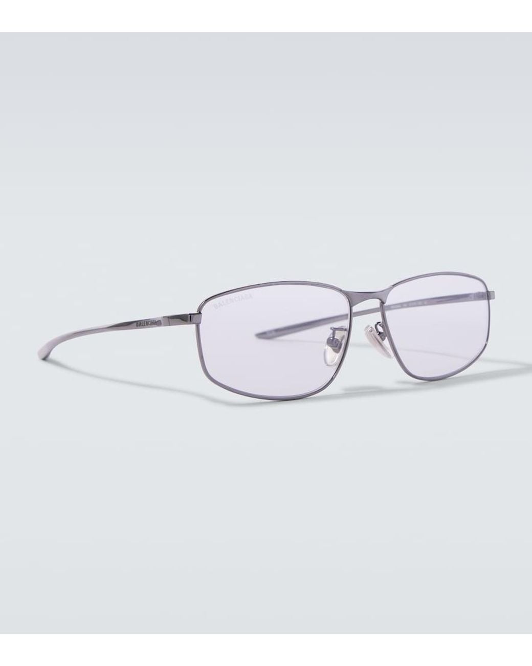 Balenciaga Metallic Monday Rectangular Sunglasses for men
