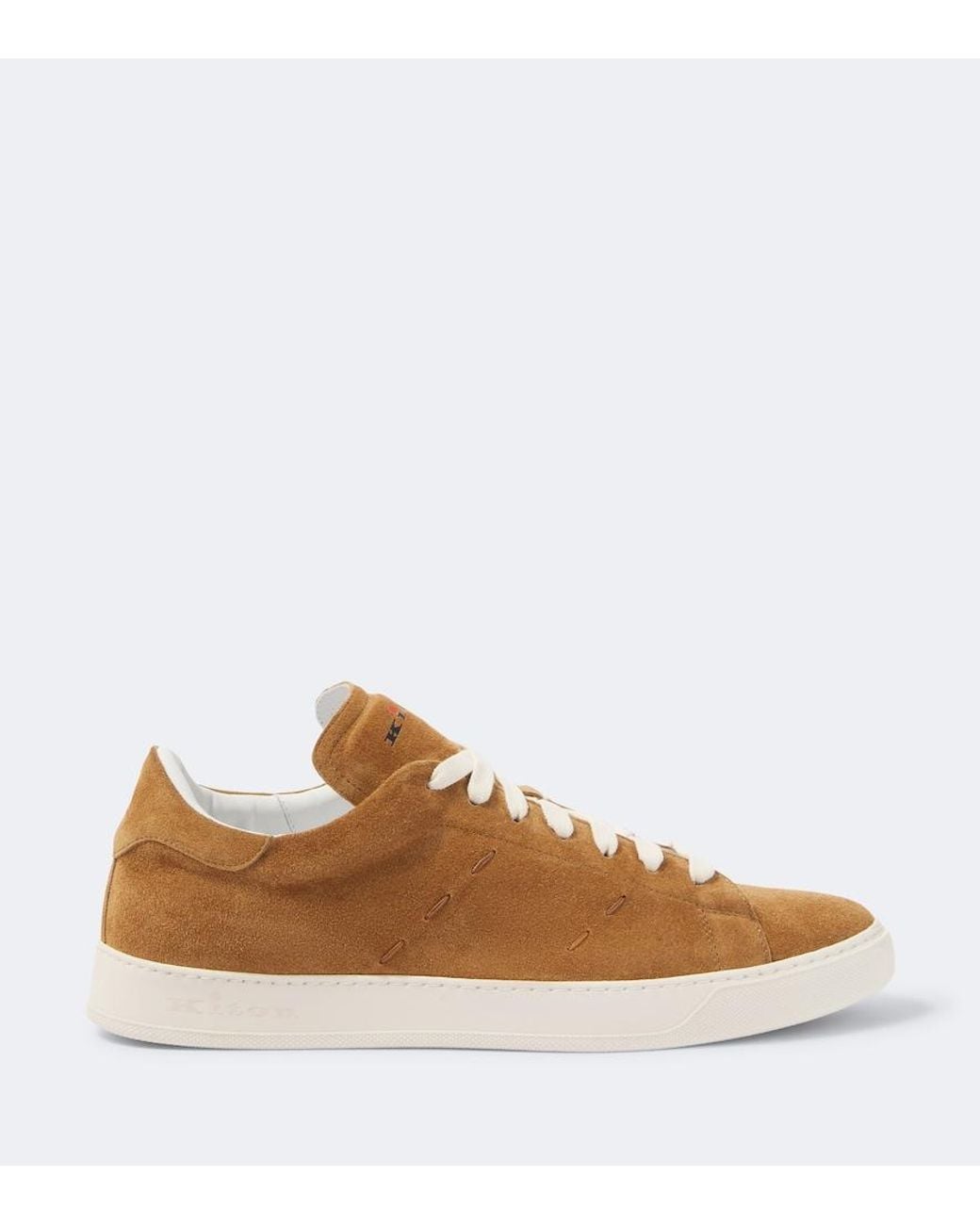 Kiton Brown Suede Sneakers for men