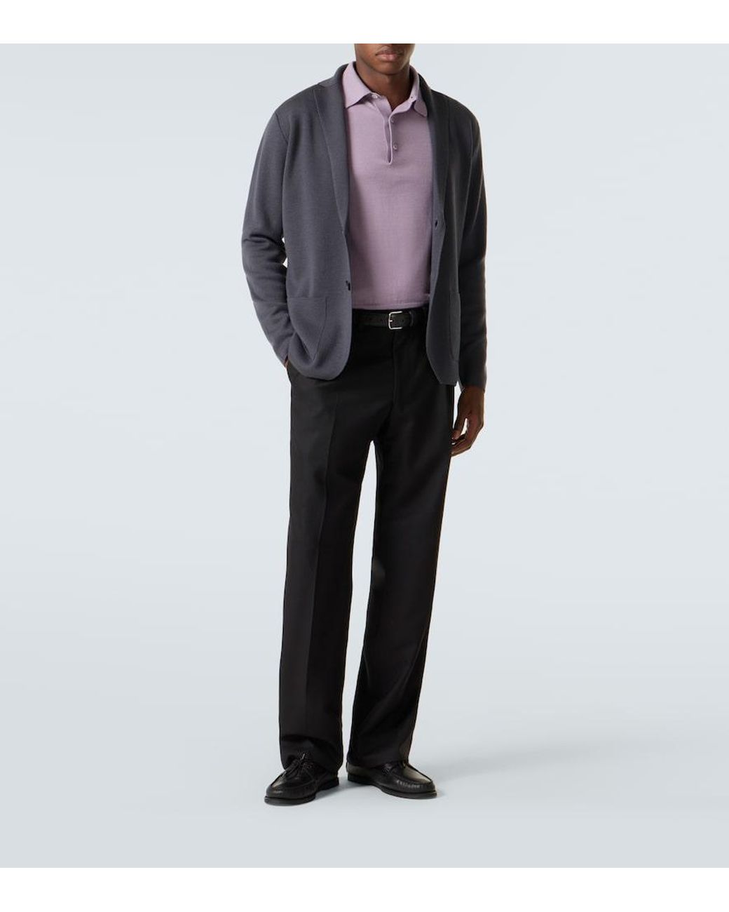 Thom Sweeney Blue Wool Blazer for men