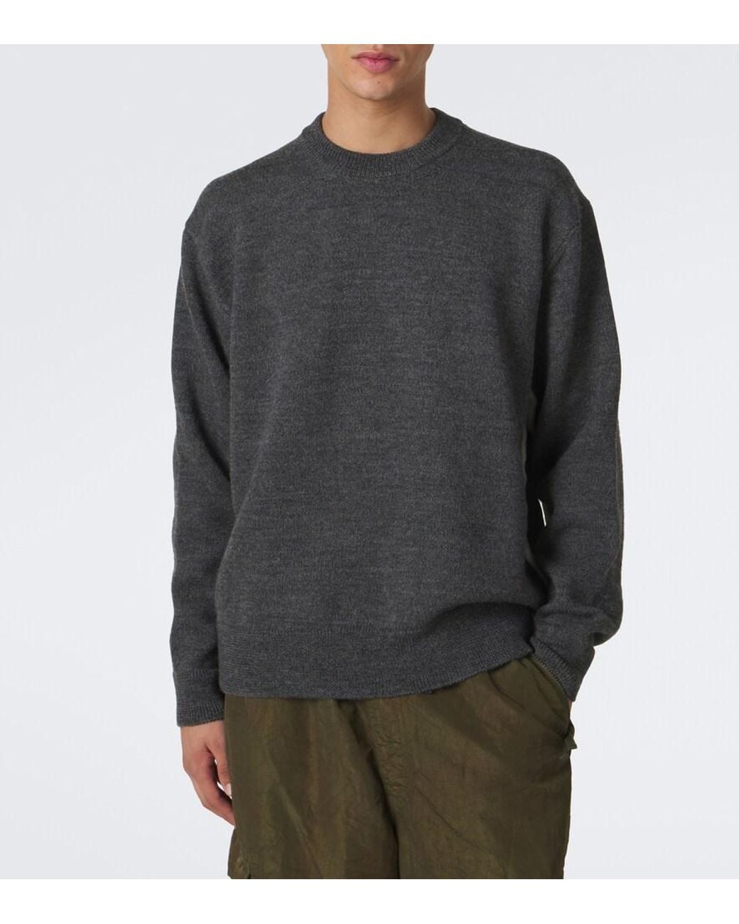 Comme des Garçons Gray Wool Sweater for men