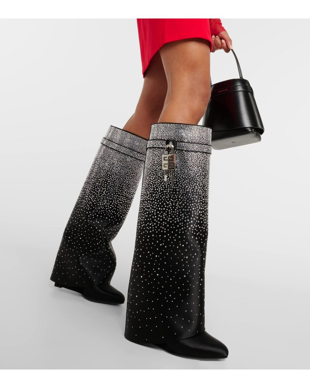 Givenchy embellished leather boots deals