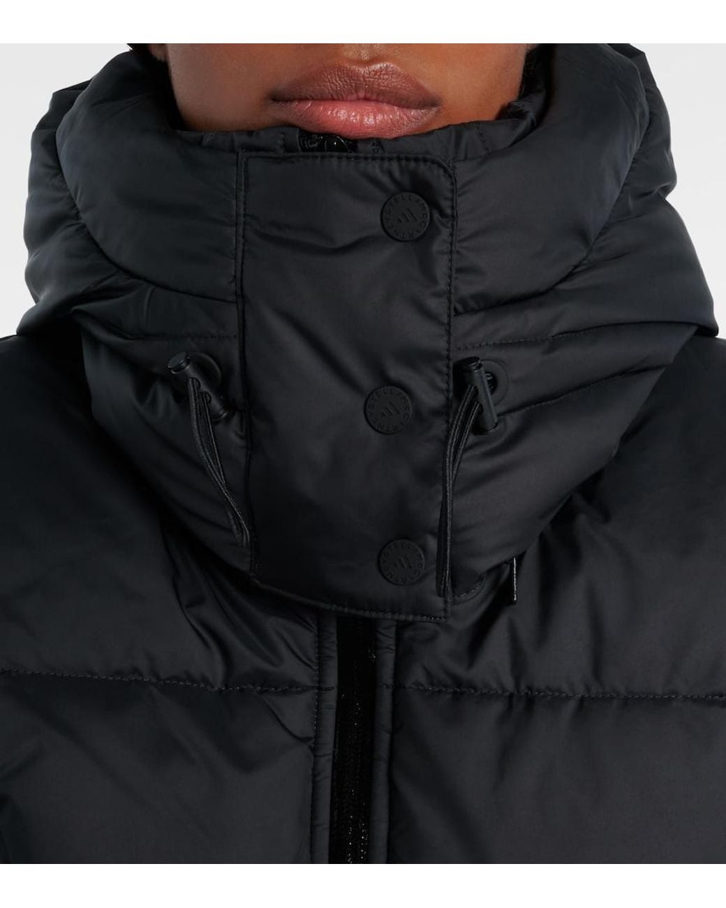 Adidas By Stella McCartney Black Cropped Puffer Jacket