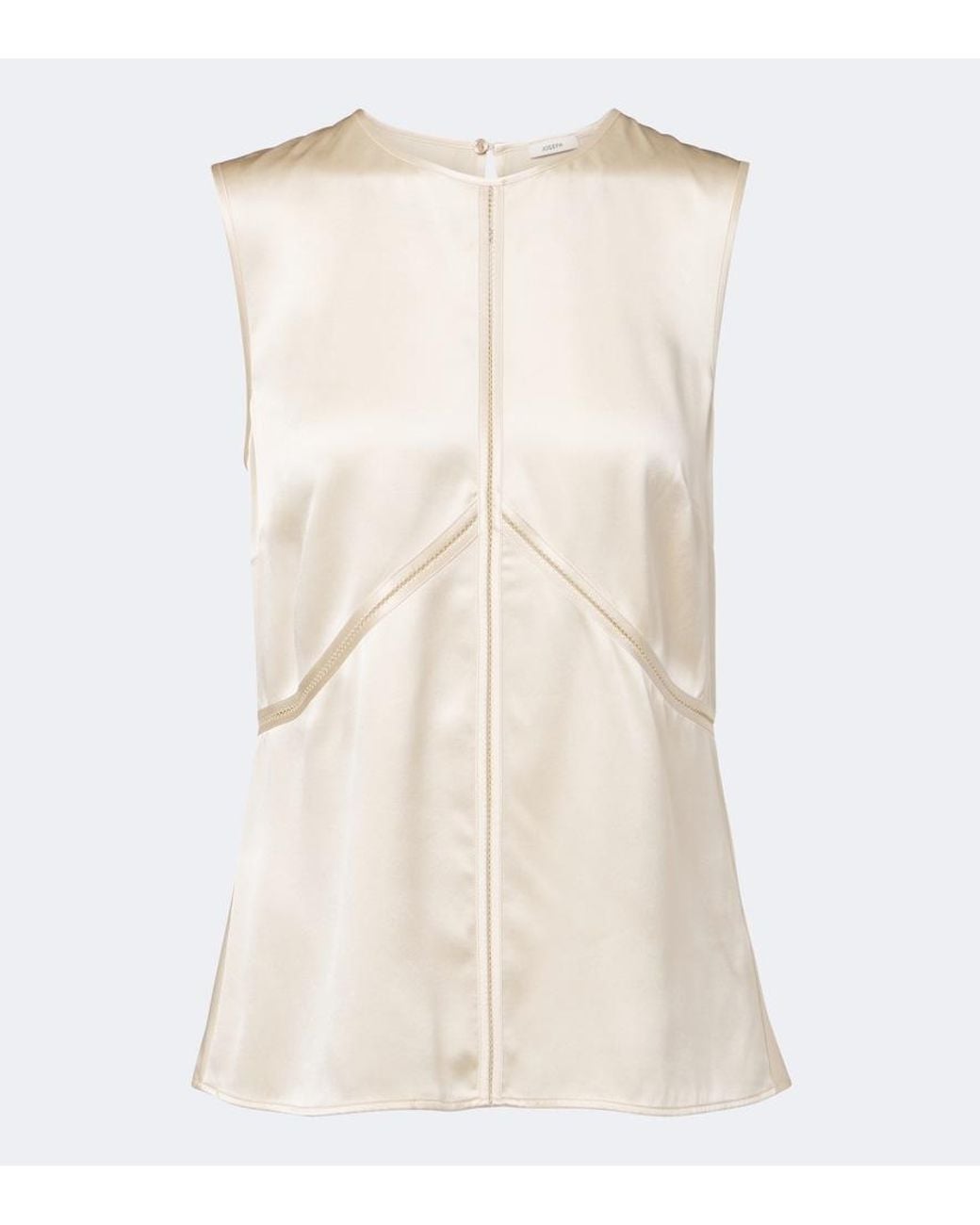 Joseph Natural Hebe Silk Satin Top