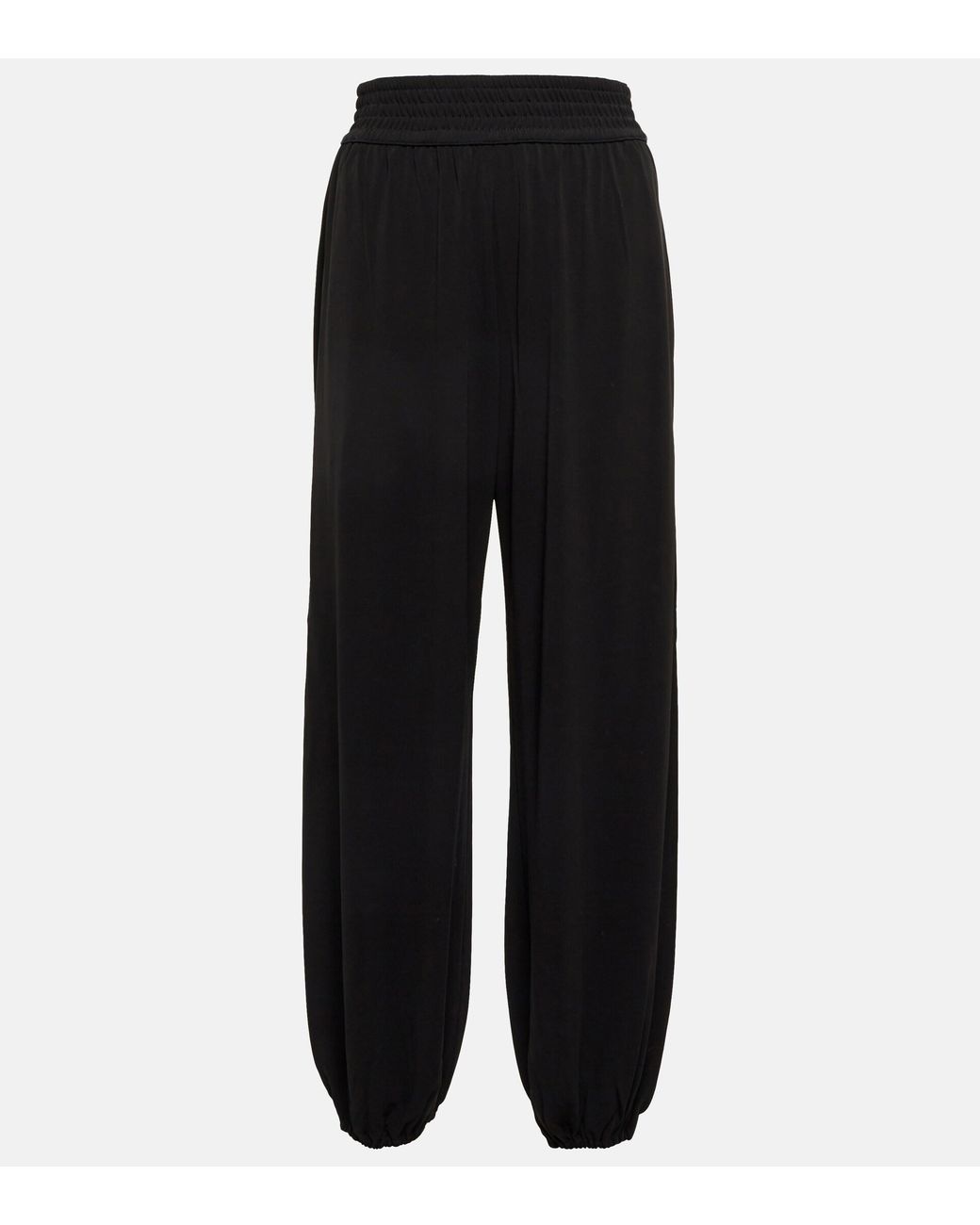 Tory Burch High-rise Jersey Pants in Black | Lyst