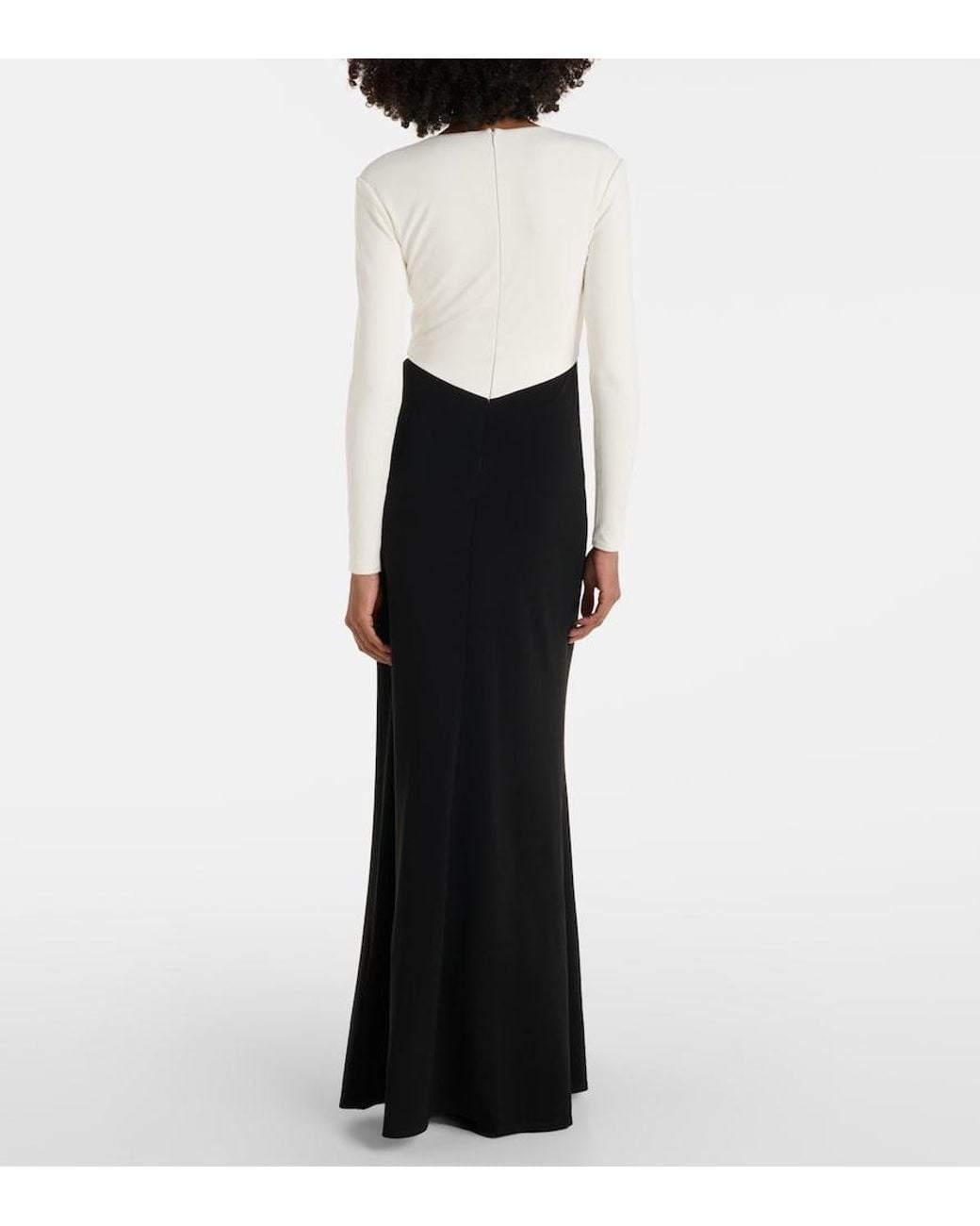 Roland Mouret Black Draped Jersey Gown