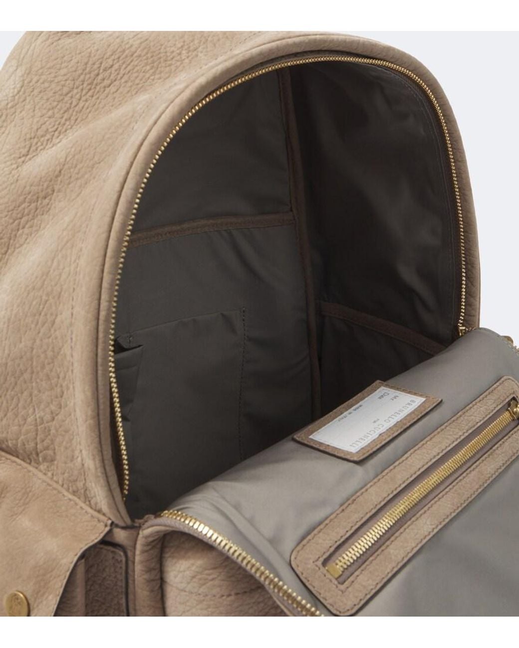 Brunello Cucinelli Natural Leather Backpack for men