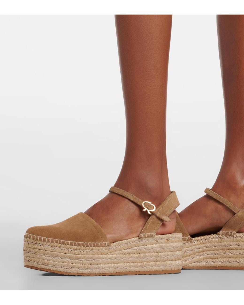 Gianvito Rossi Natural Suede Espadrilles