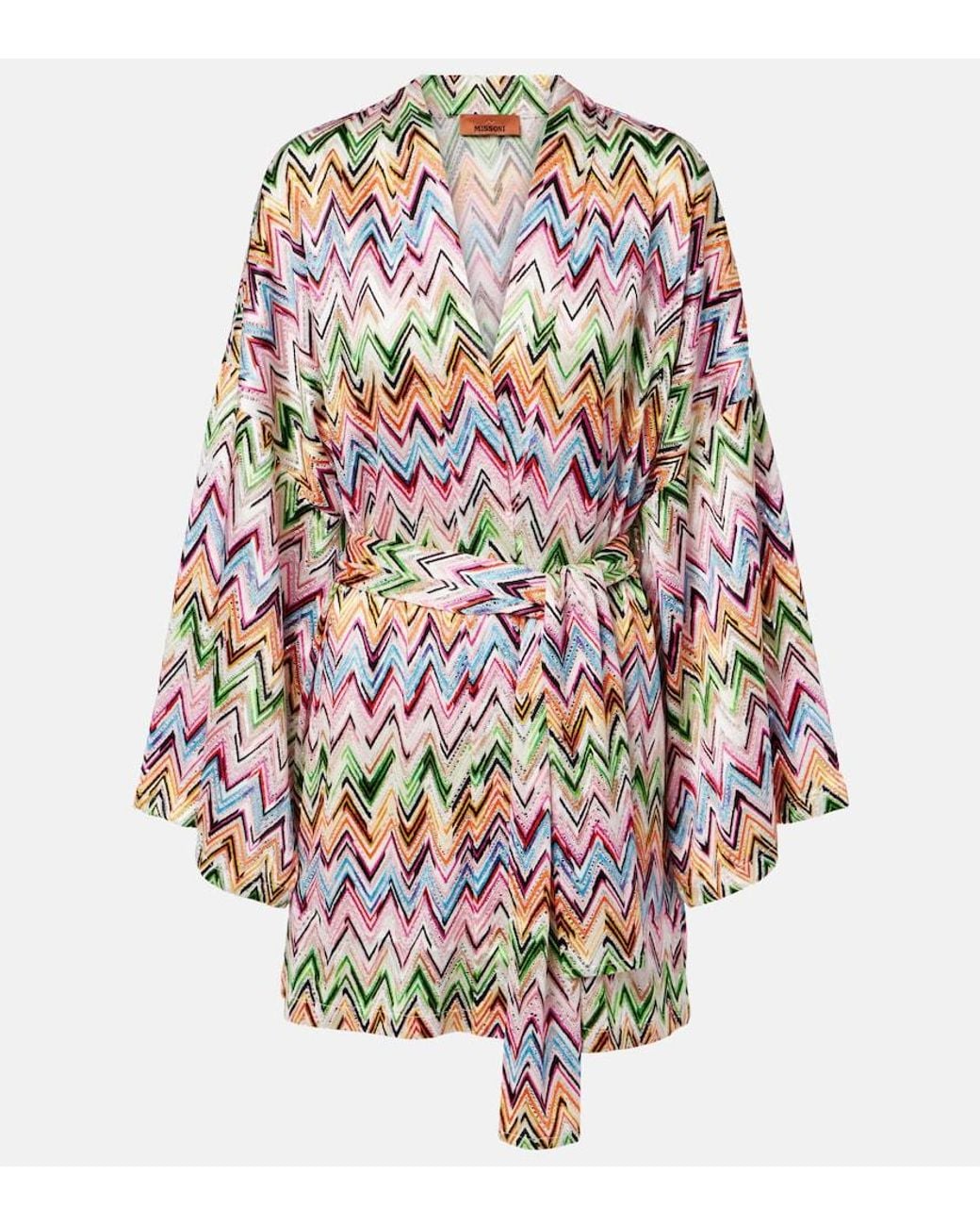 Missoni White Zigzag Wrap Cardigan