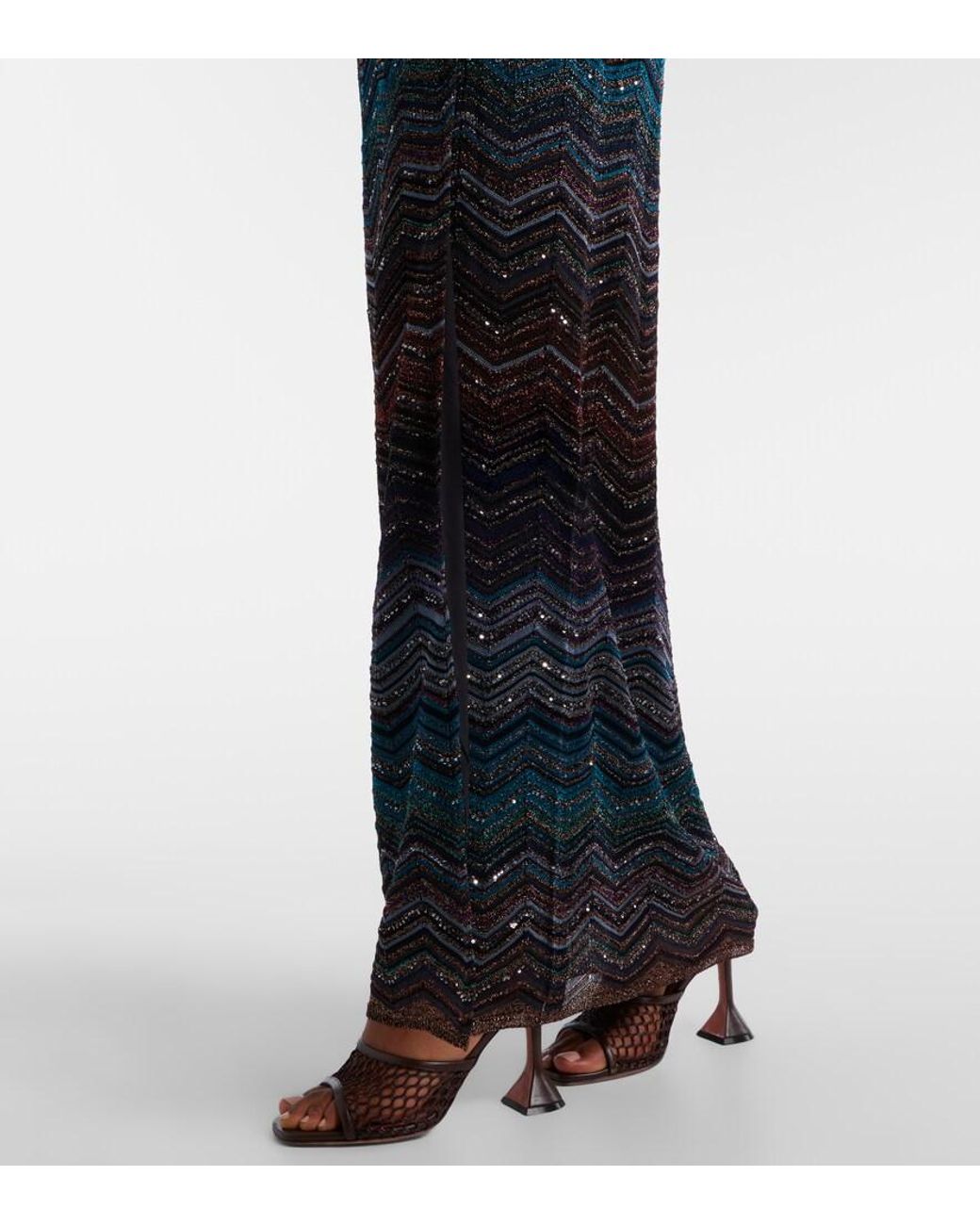 Missoni Blue Sequined Lame Gown