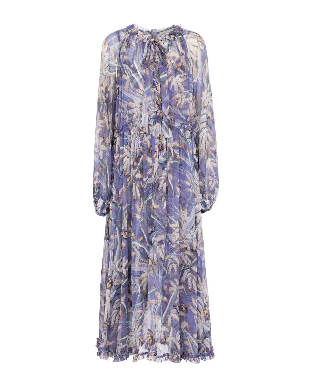 Zimmermann Botanica Floral Silk Maxi Dress in Purple | Lyst