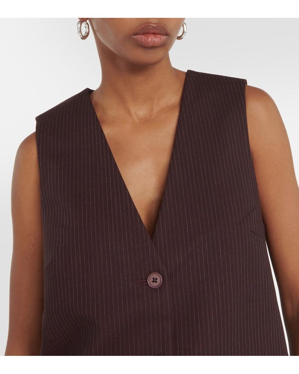 Sir Purple Guillaume Pinstriped Vest