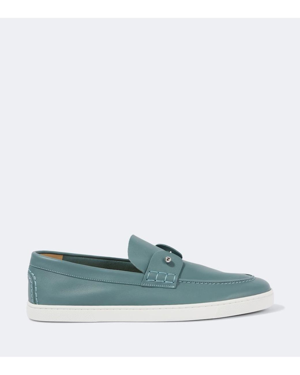 Christian Louboutin Blue Chambeliboat Leather Shoes for men