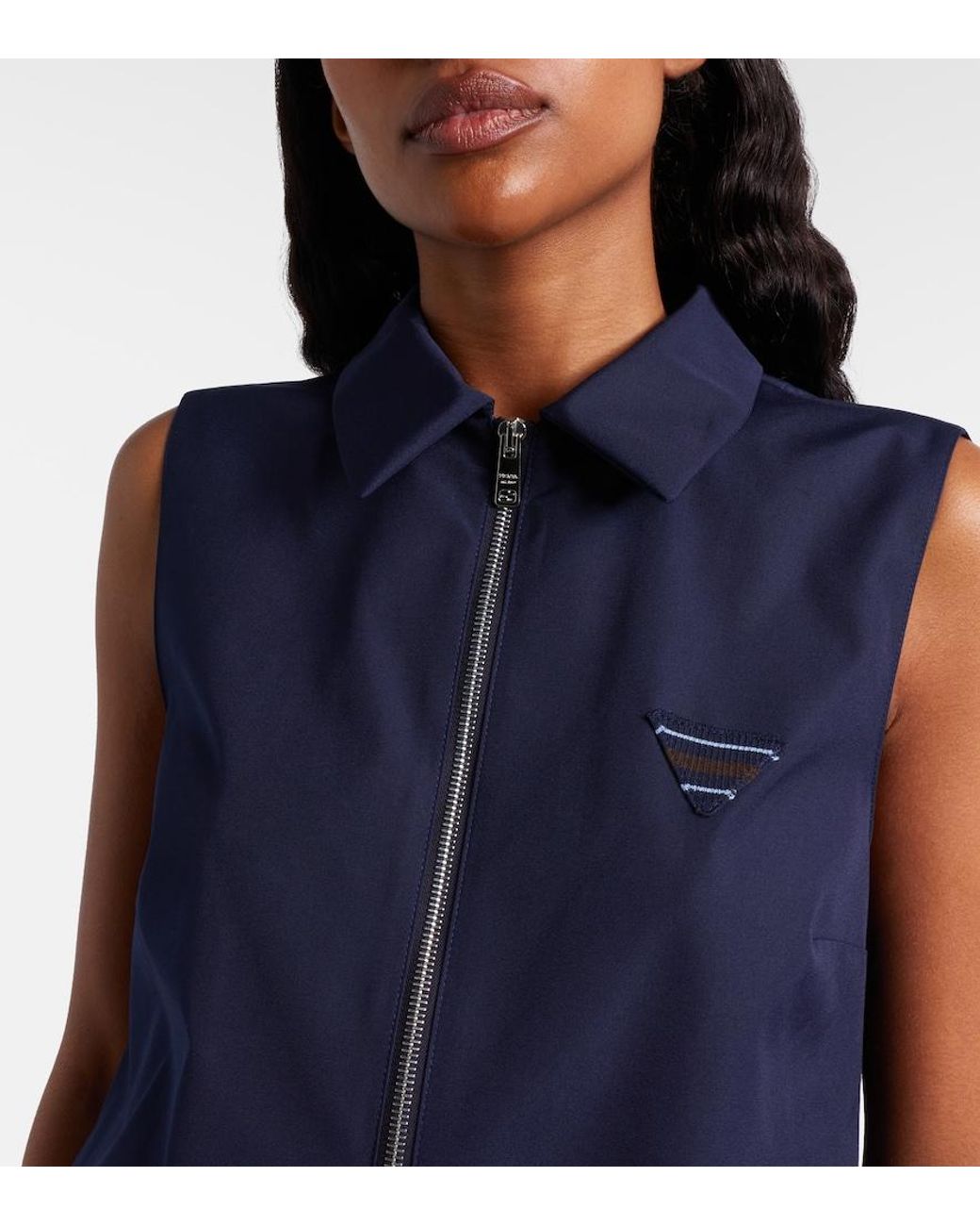 Prada Blue Poplin Polo Dress