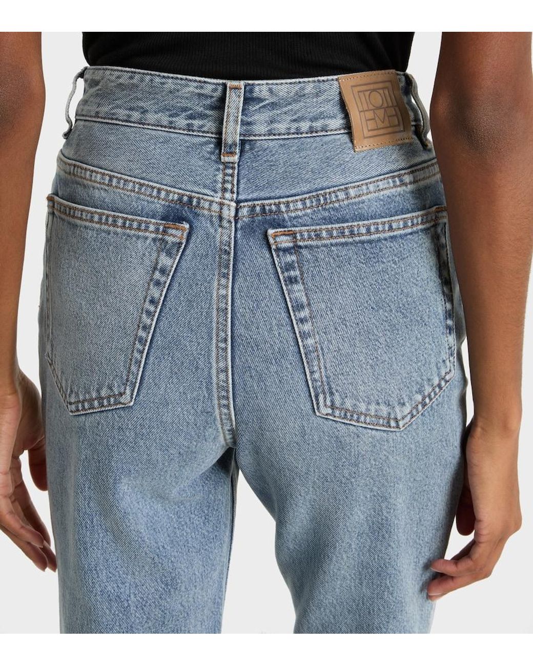Totême Blue High-Rise Slim Jeans