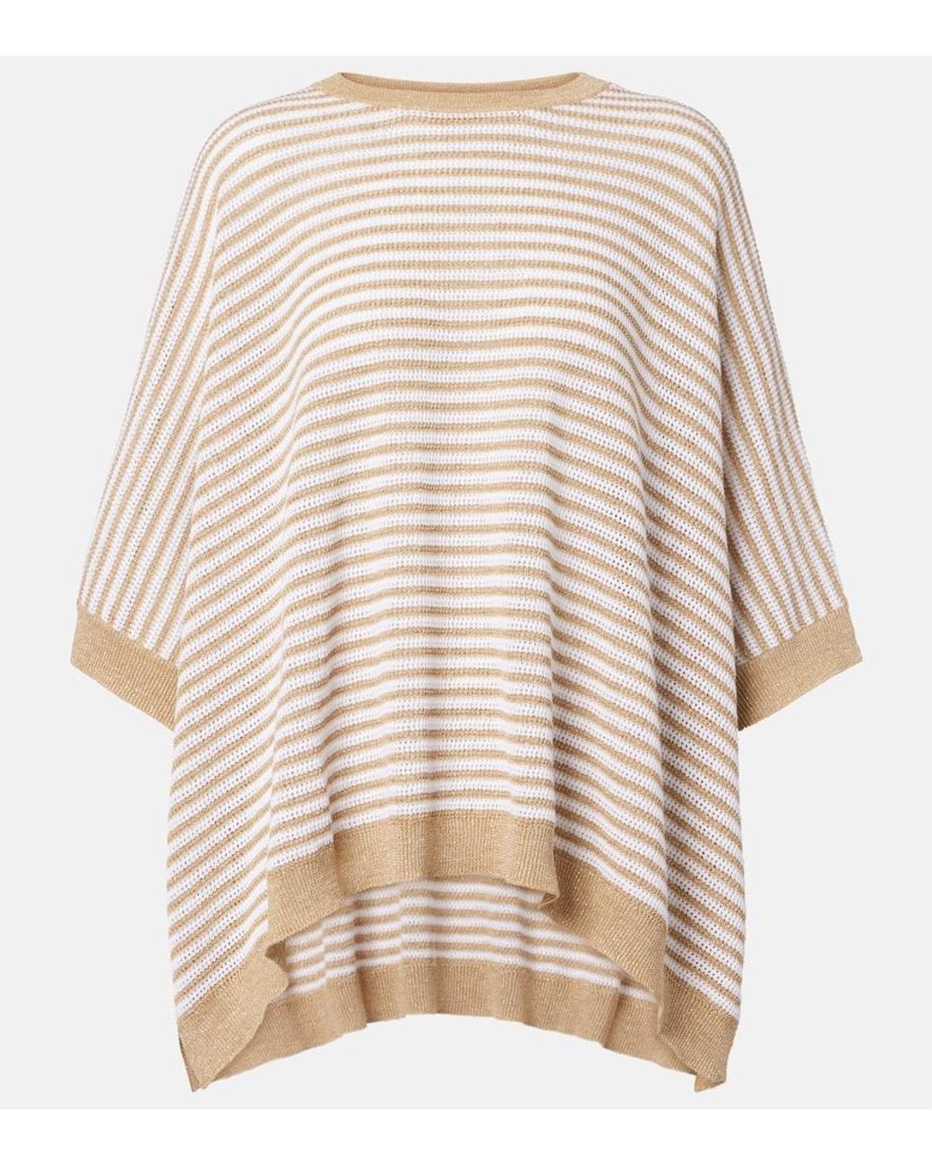 Top Raye Brunello Cucinelli en coloris Natural