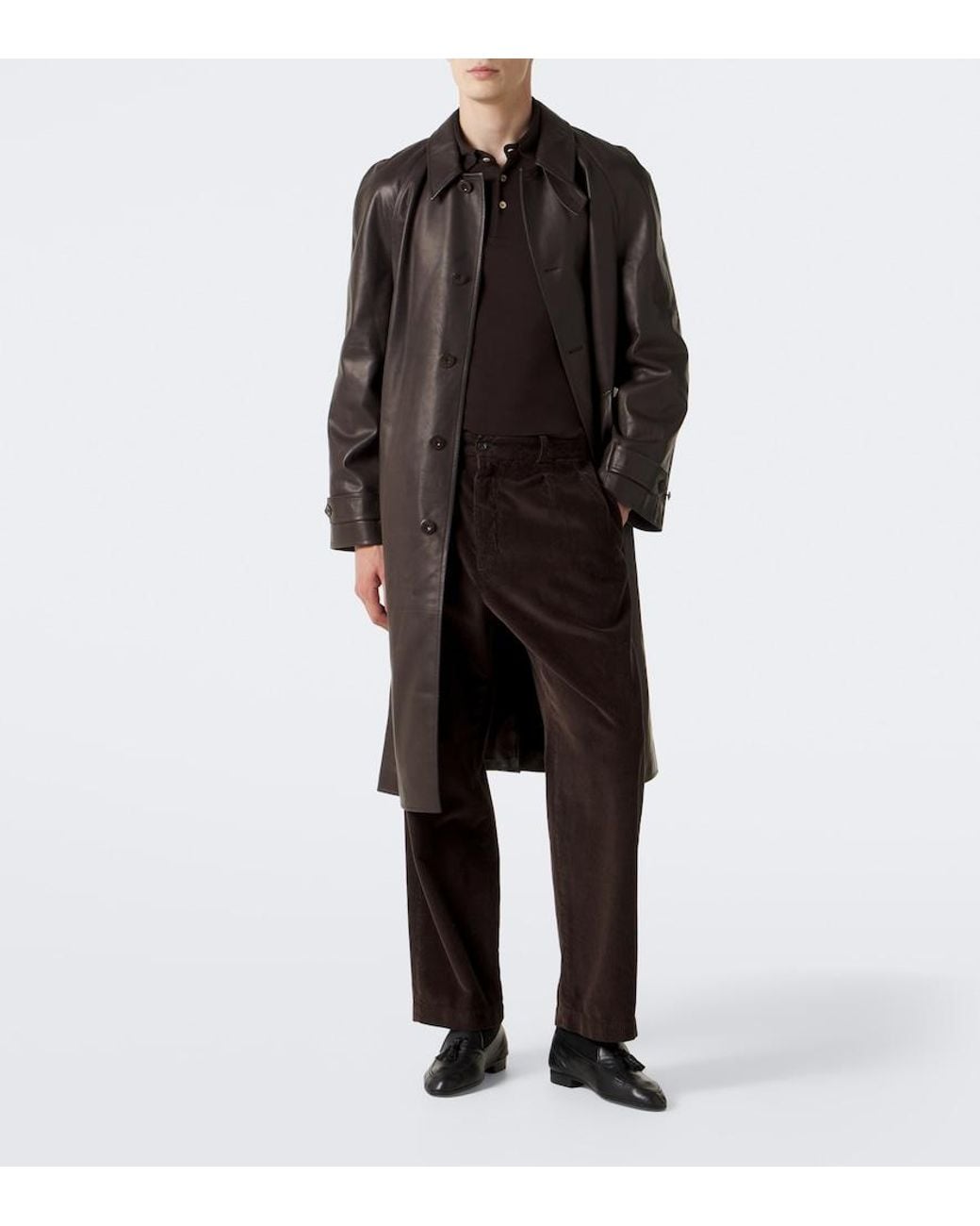 The Row Black Sitali Leather Car Coat for men