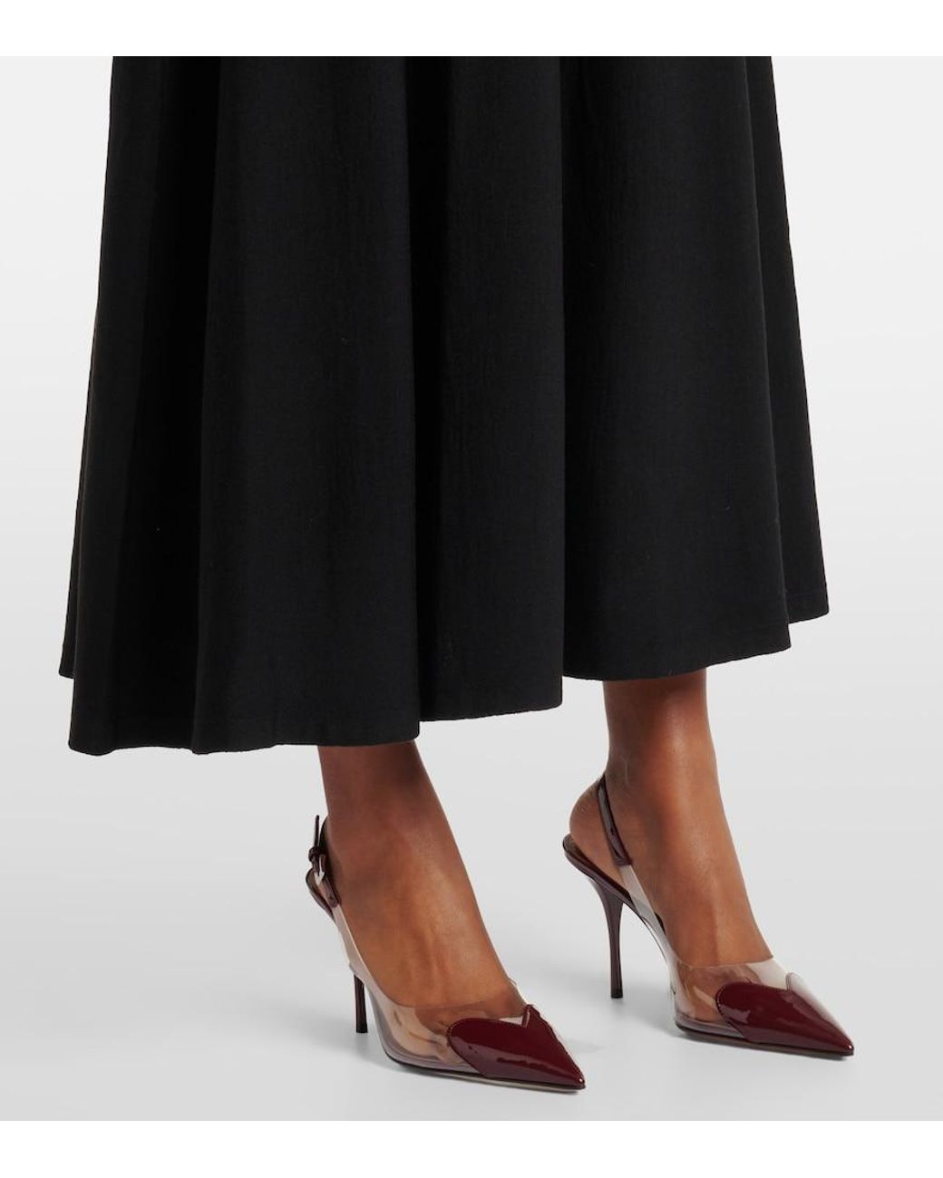 Alaïa Black Belted Wool Maxi Dress