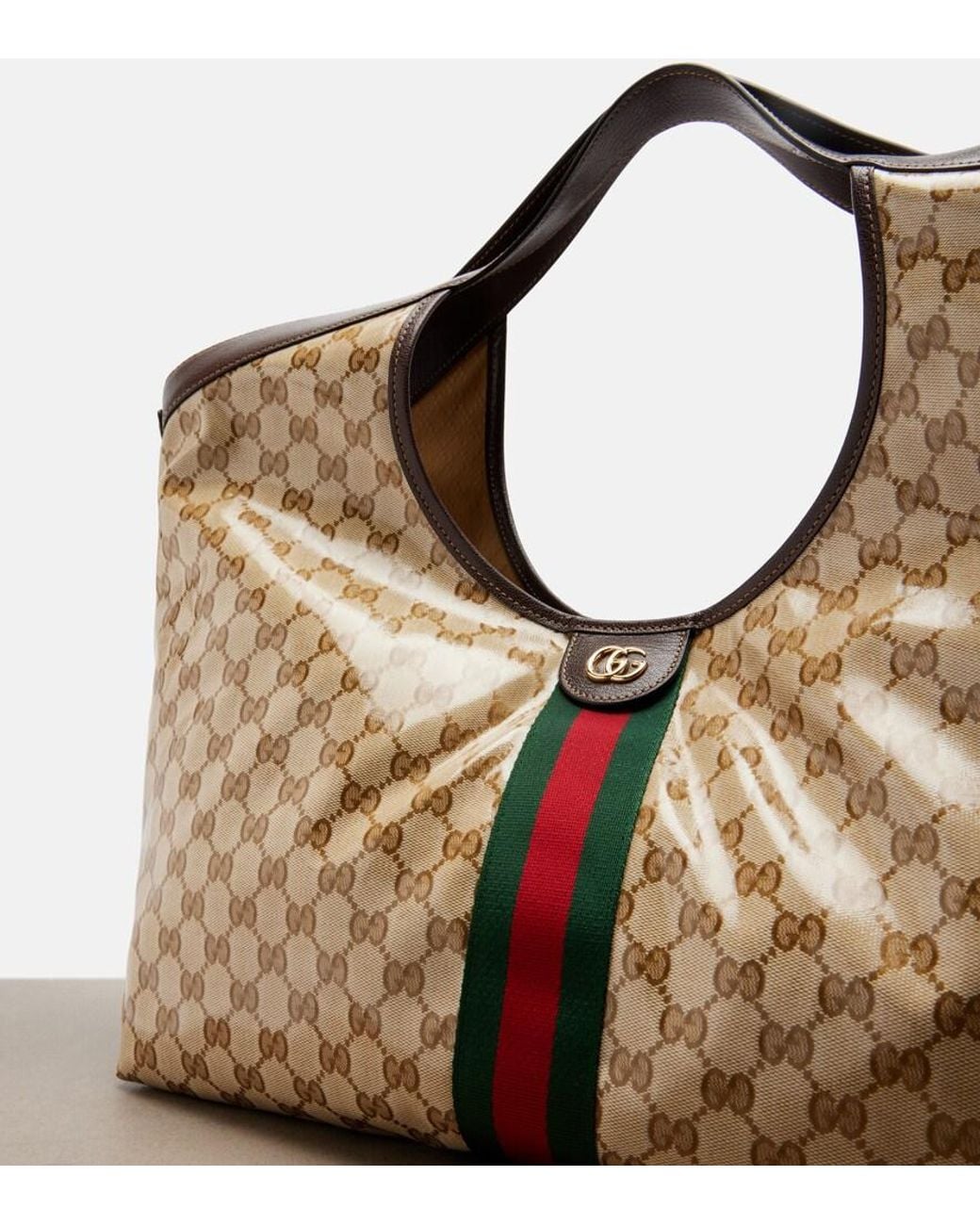 Gucci Brown Giglio Gg Large Tote Bag