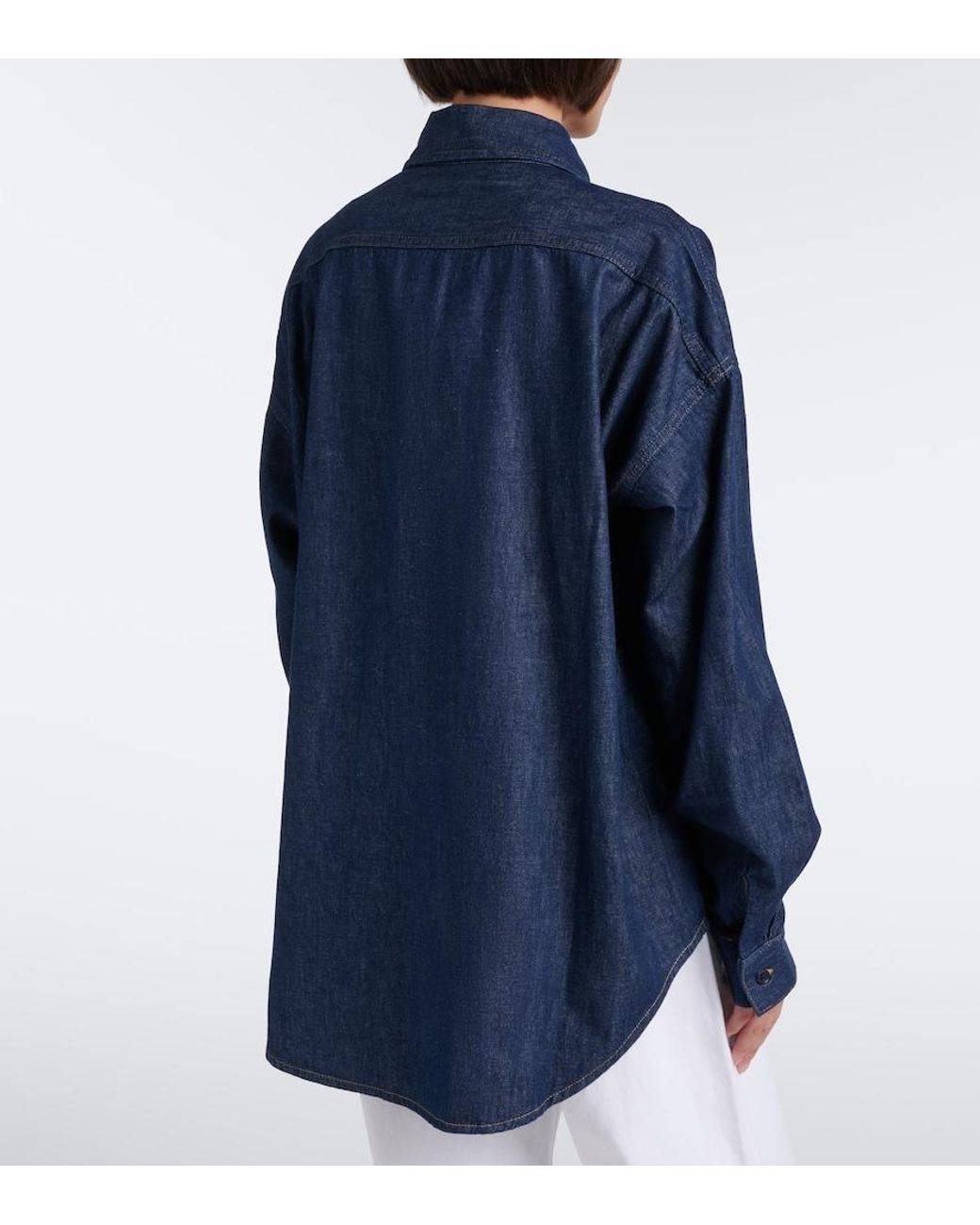 Frankie Shop Blue Deira Denim Shirt