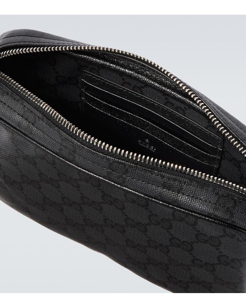 Gucci Black Essence Mini Gg Canvas Crossbody Bag for men