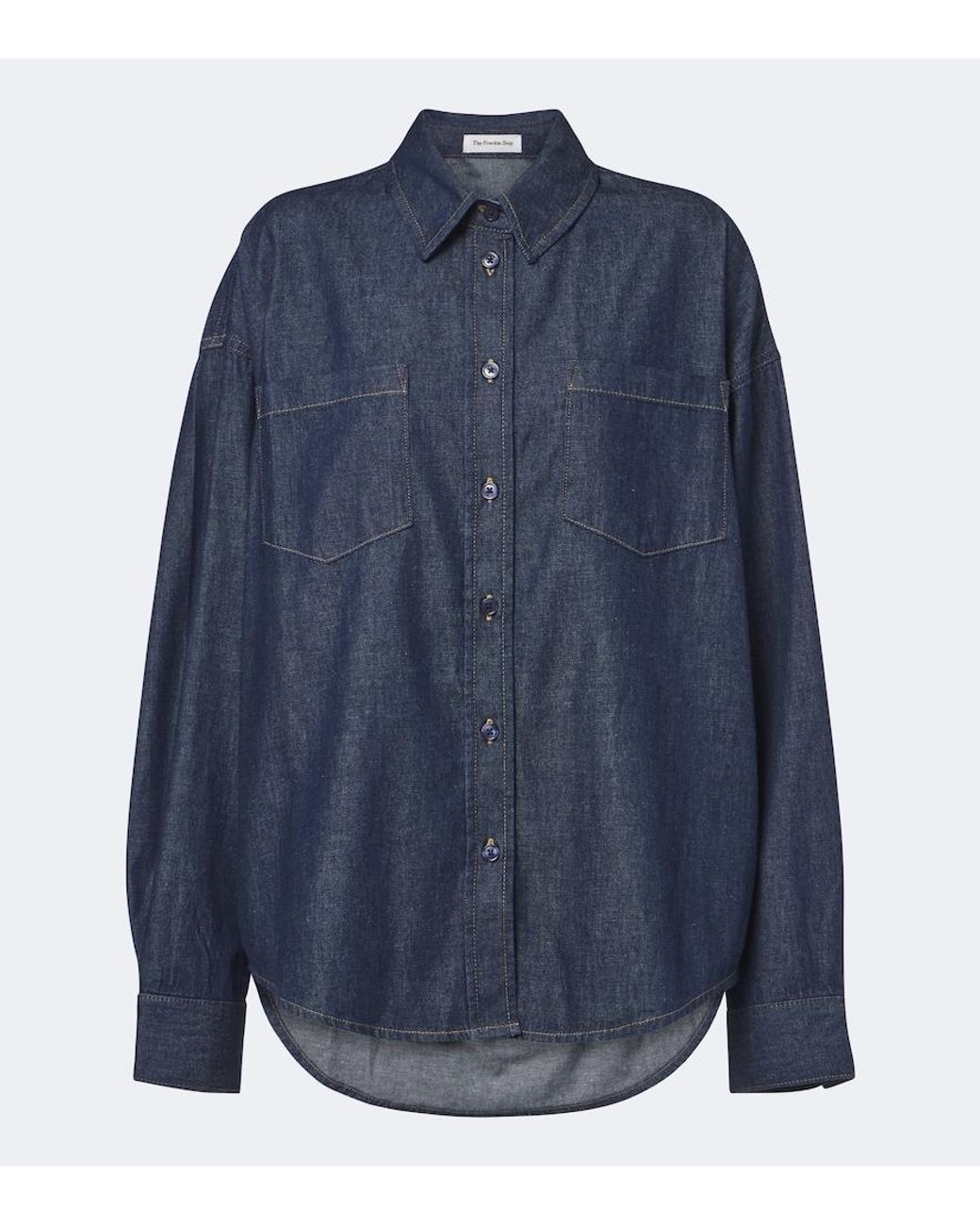 Frankie Shop Blue Deira Denim Shirt