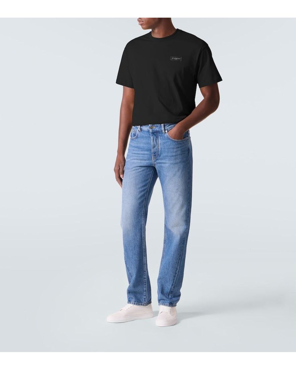 Givenchy Black Logo Cotton Jersey T-Shirt for men
