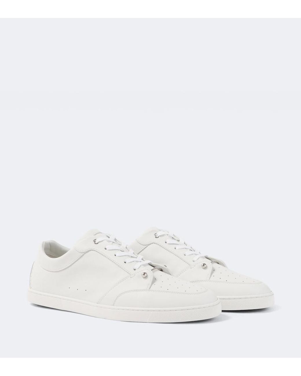 Christian Louboutin White Apos;S Chambelisneak Leather Low-Top Sneakers for men