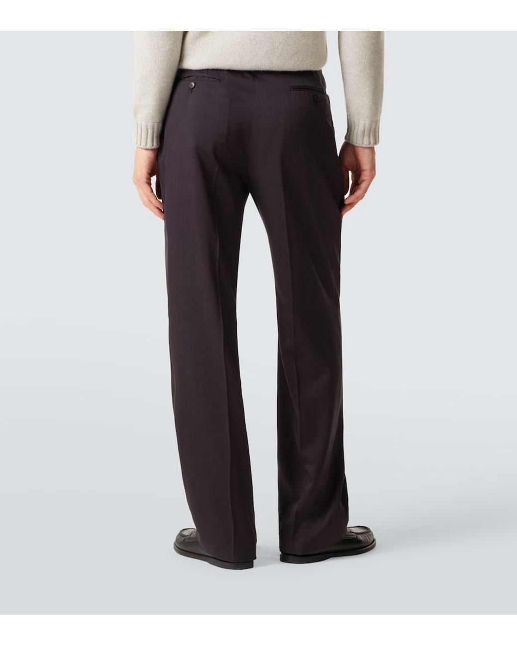 Saman Amel Weite Hose Amo Aus Seide in Blue für Herren