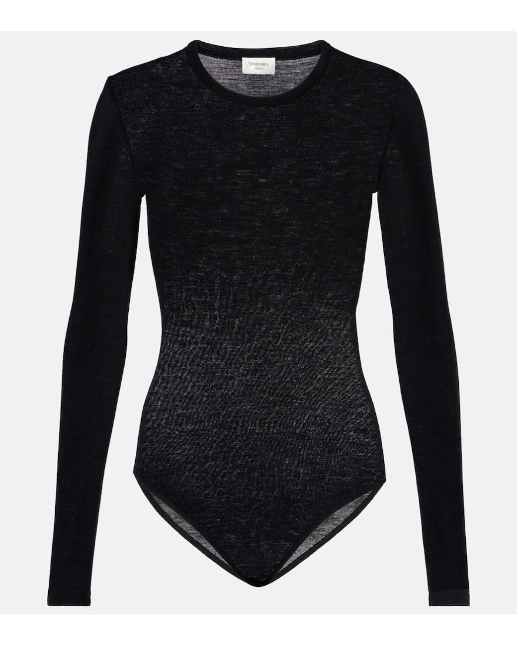 Saint Laurent Black Wool Jersey Bodysuit