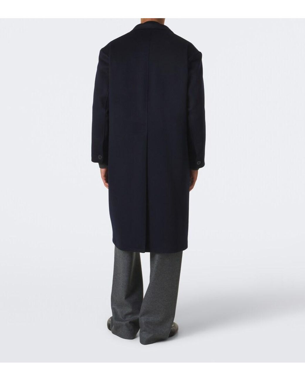 STÒFFA Blue Cashmere Overcoat for men