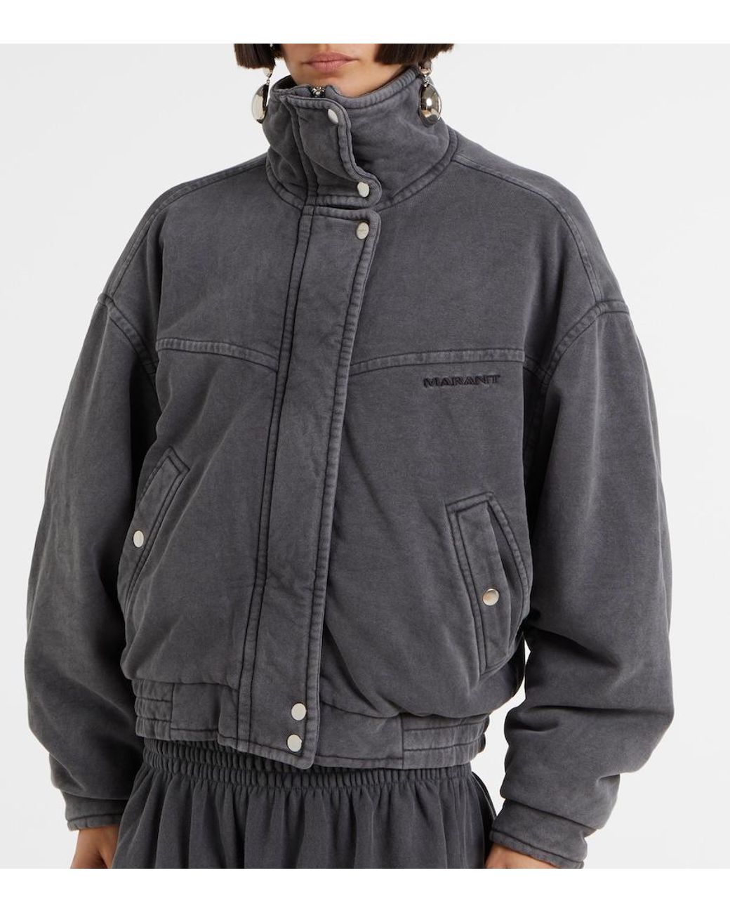 Isabel Marant Gray Yanissa Cotton Jersey Jacket