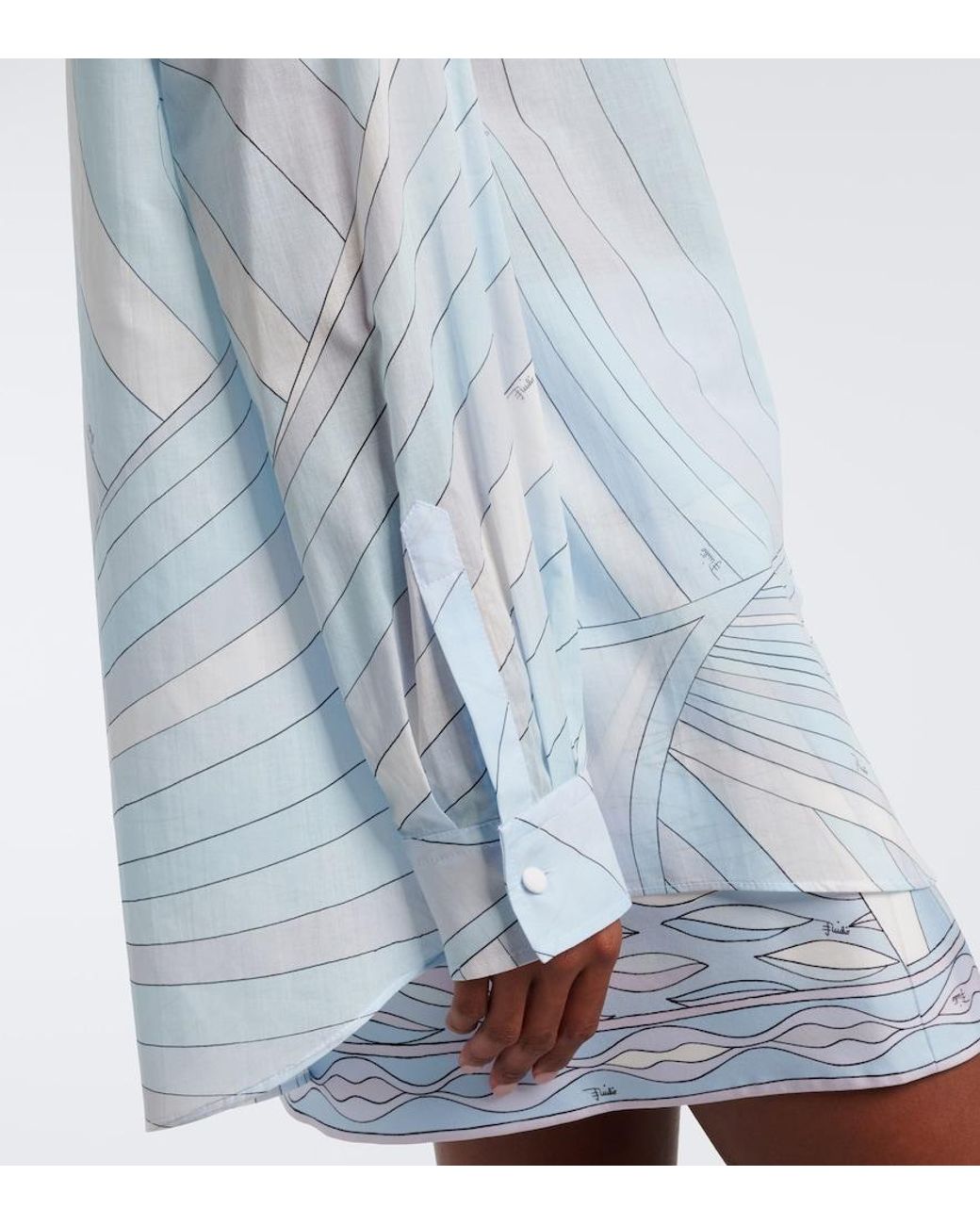 Emilio Pucci Blue Iride Cotton Shirt