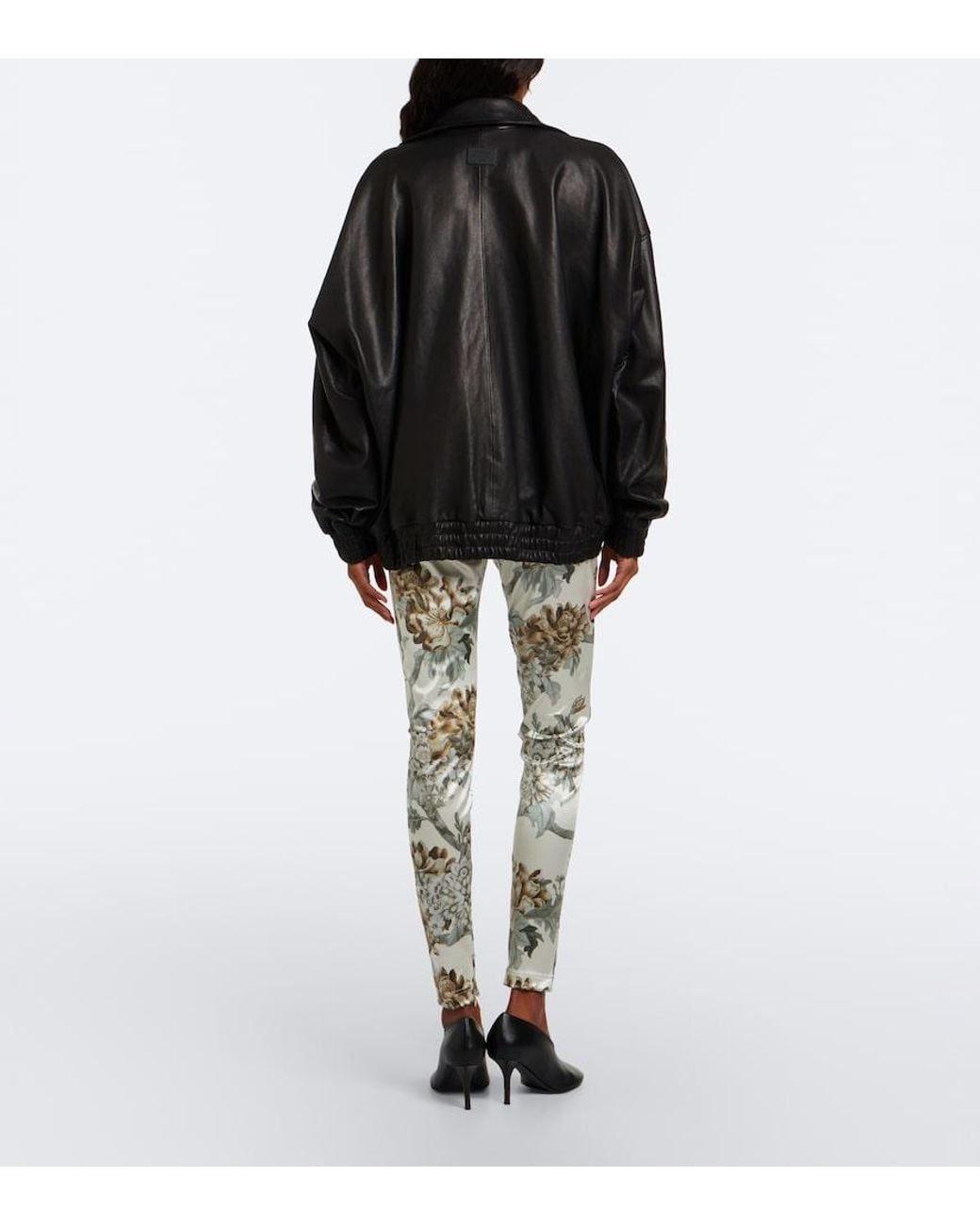 Acne Metallic Floral Jersey Slim Pants