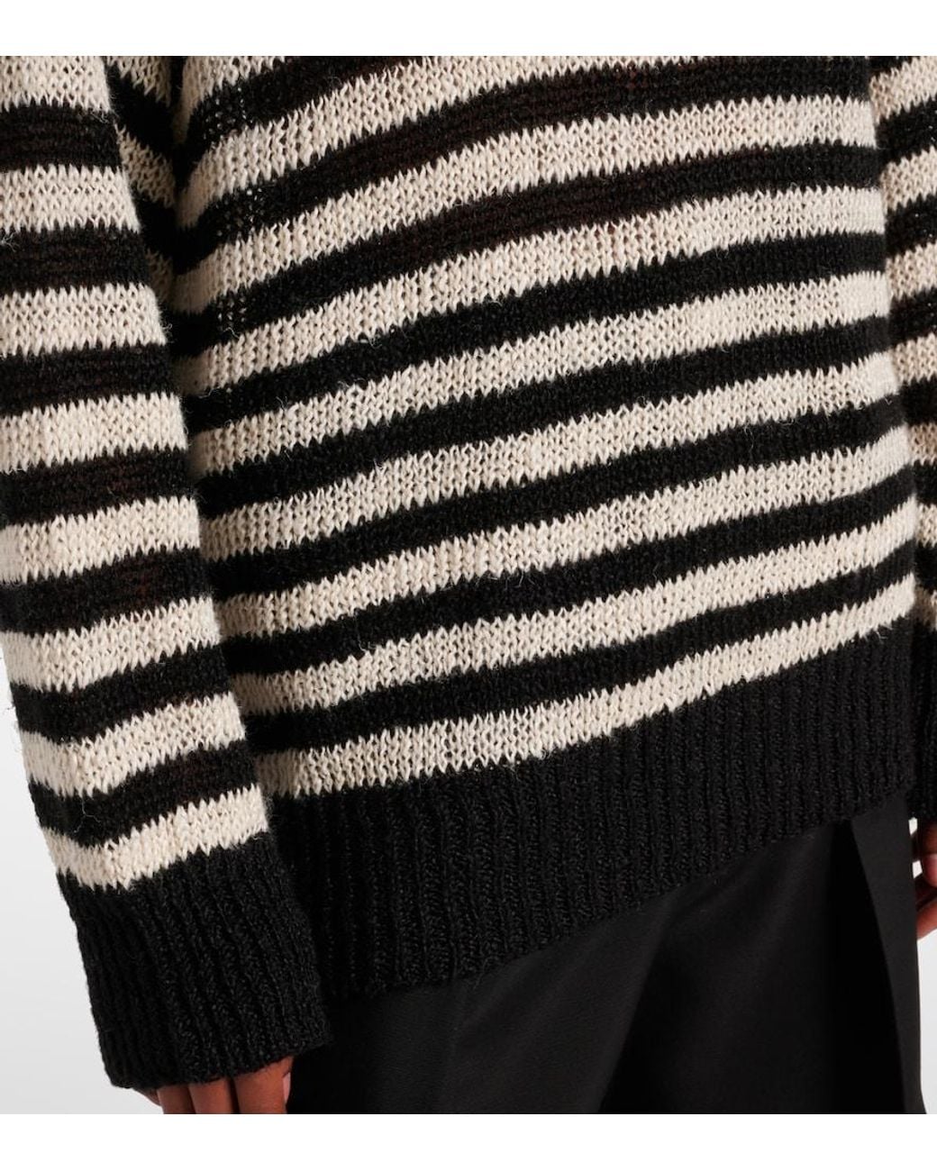 Pull Raye En Lin Melange Rohe en coloris Black
