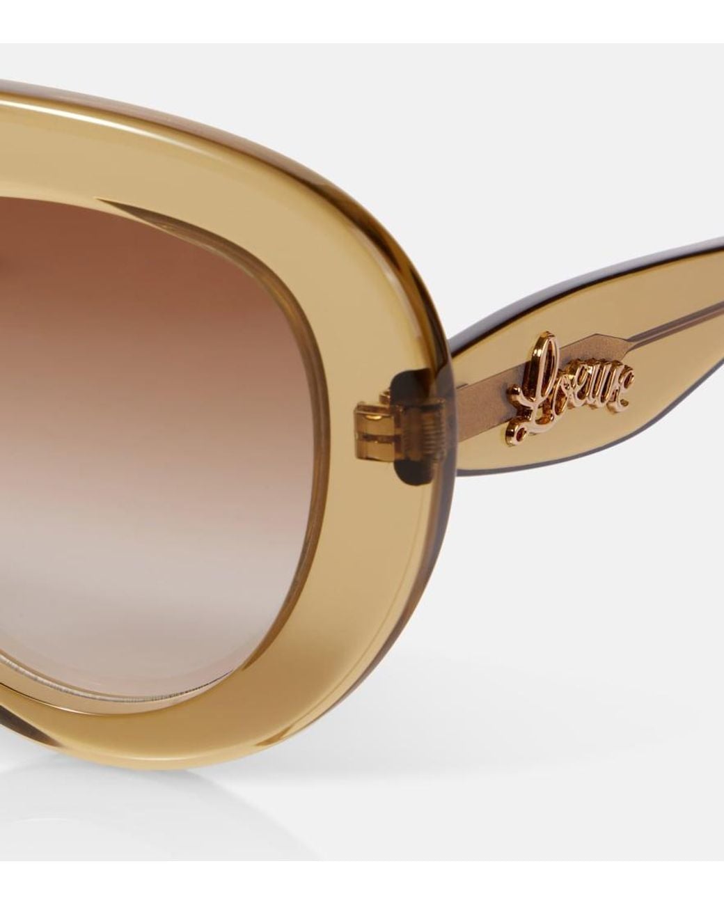 Loewe Brown Curvy Aviator Sunglasses