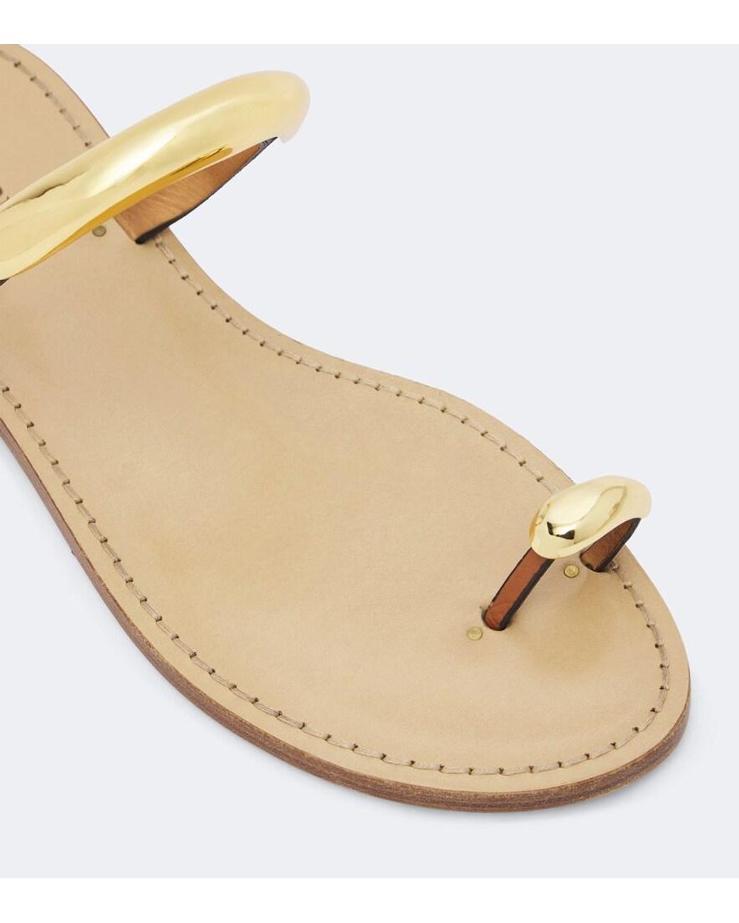 Amanu Natural Samburu Embellished Leather Sandals