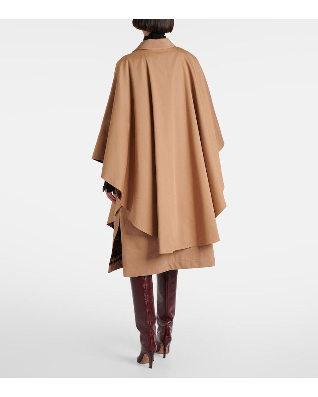 Chloé Brown Cotton Gabardine Cape
