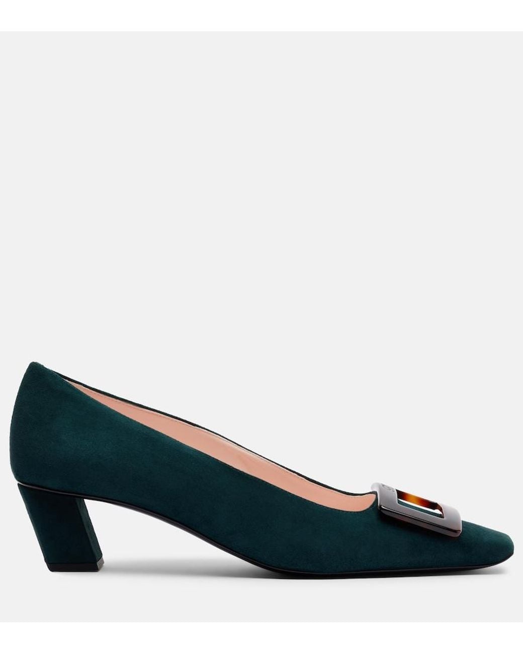 Roger Vivier Blue Belle Vivier 45 Suede Pumps